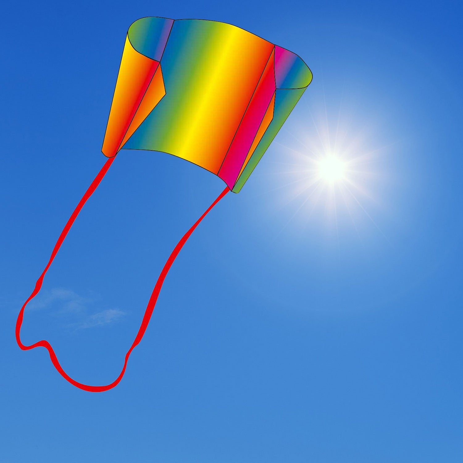 HQ Pocket Sled Kinderdrachen – Stabloser Taschendrachen für Kinder ab 5 Jahren | Leicht zu fliegen & sofort startklar