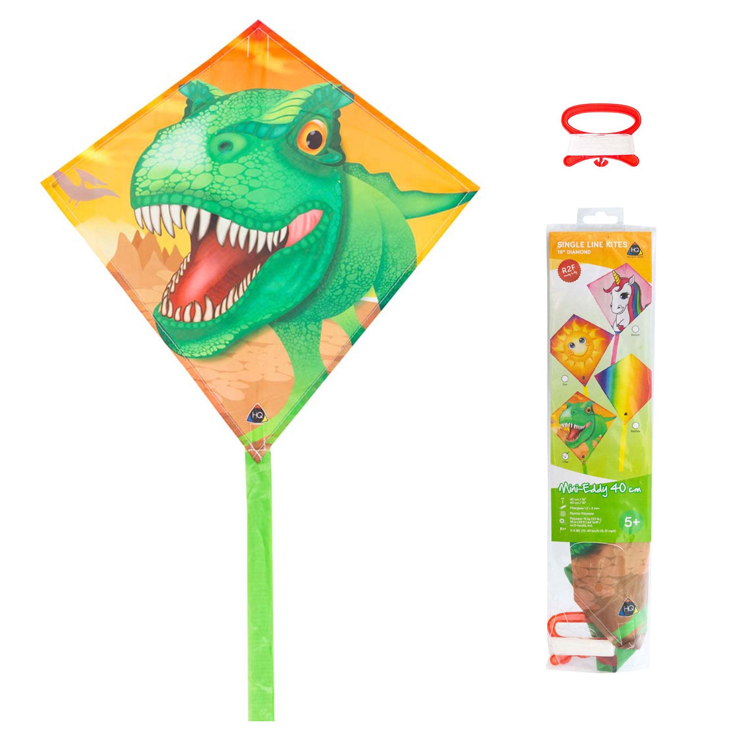 Kinderdrachen HQ Mini Eddy | kleiner Kinderdrache 40 cm flugfertig montiert | Drachen für Kleinkinder