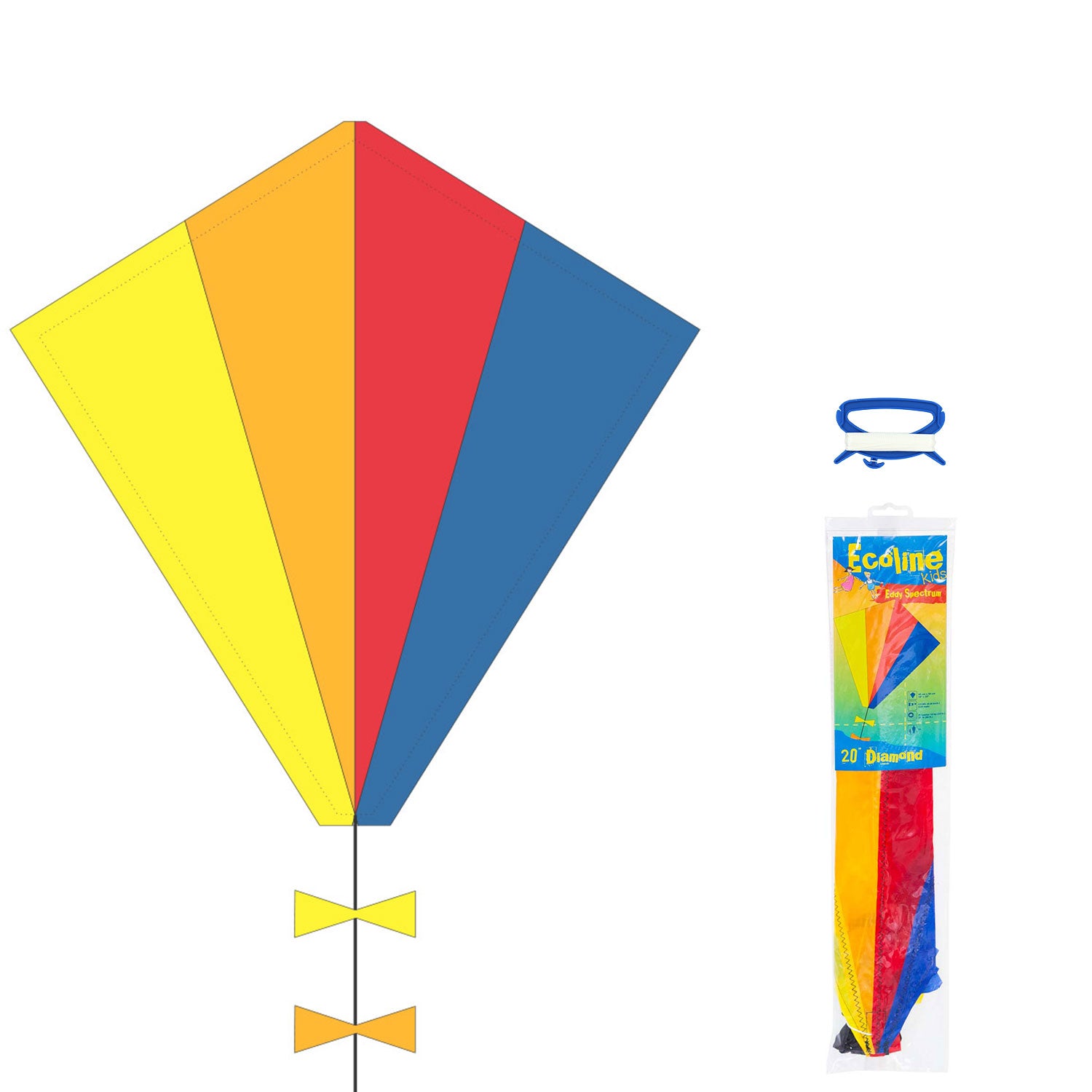 Kinderdrachen HQ Eddy Ecoline | kleiner Kinderdrache 50 cm flugfertig montiert | Drachen für Kleinkinder