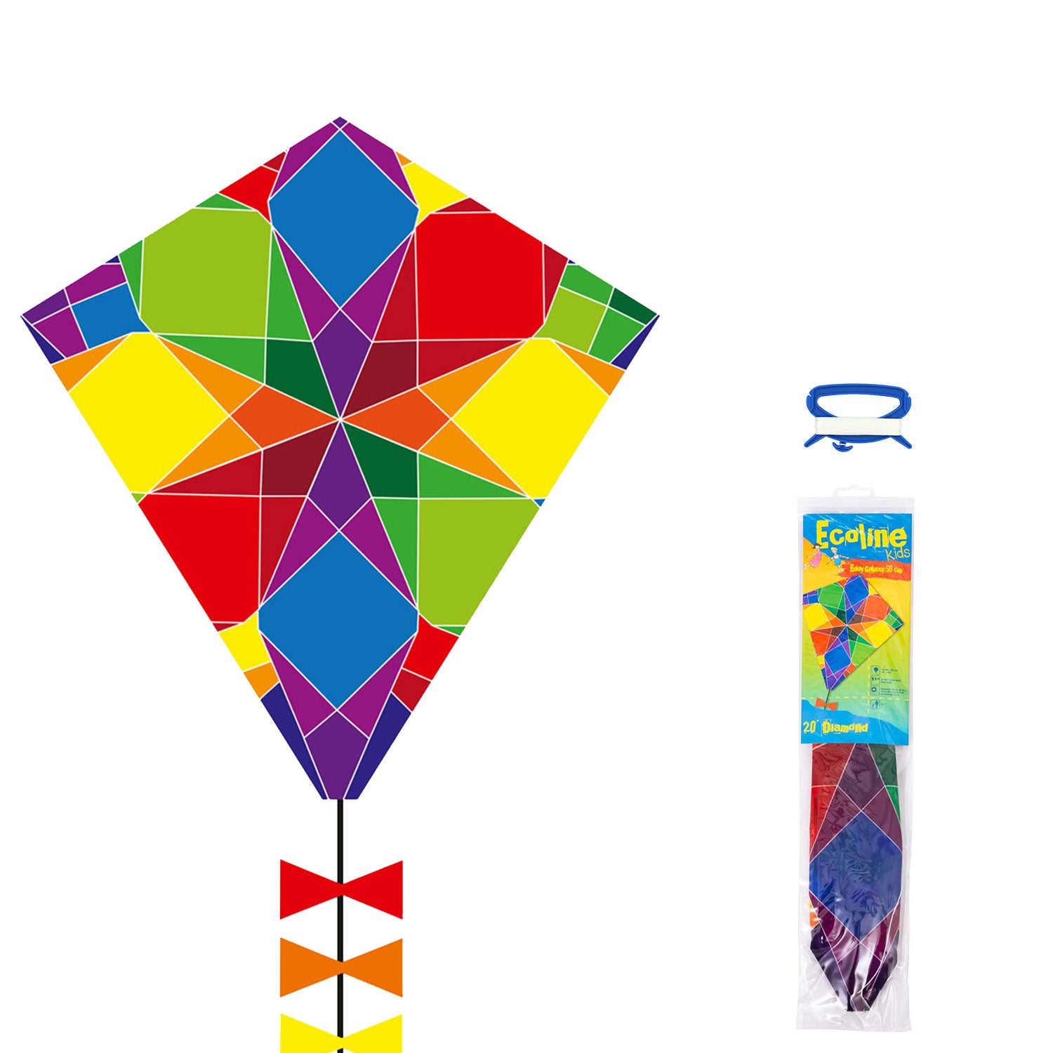 Kinderdrachen HQ Eddy Ecoline | kleiner Kinderdrache 50 cm flugfertig montiert | Drachen für Kleinkinder