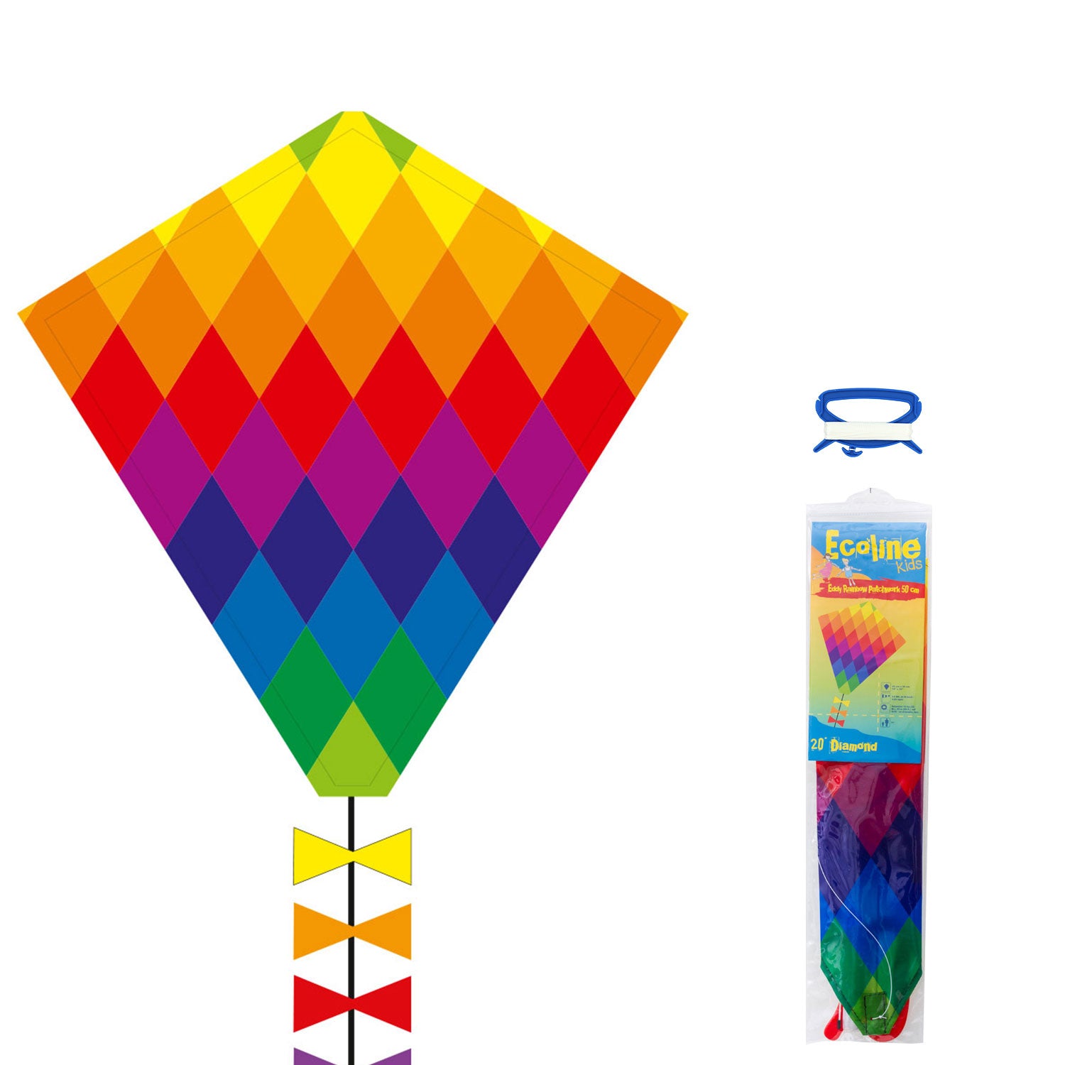 Kinderdrachen HQ Eddy Ecoline | kleiner Kinderdrache 50 cm flugfertig montiert | Drachen für Kleinkinder