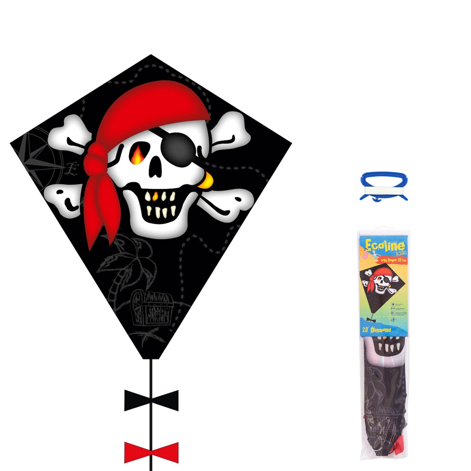 Kinderdrachen HQ Eddy Ecoline | kleiner Kinderdrache 50 cm flugfertig montiert | Drachen für Kleinkinder