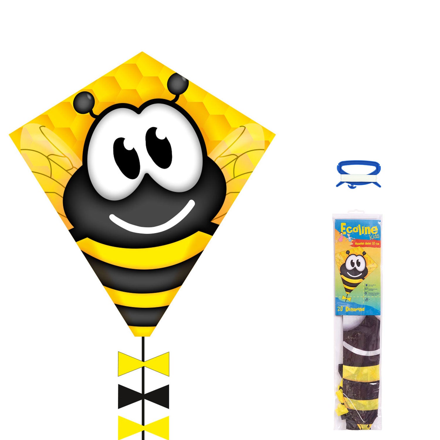 Kinderdrachen HQ Eddy Ecoline | kleiner Kinderdrache 50 cm flugfertig montiert | Drachen für Kleinkinder