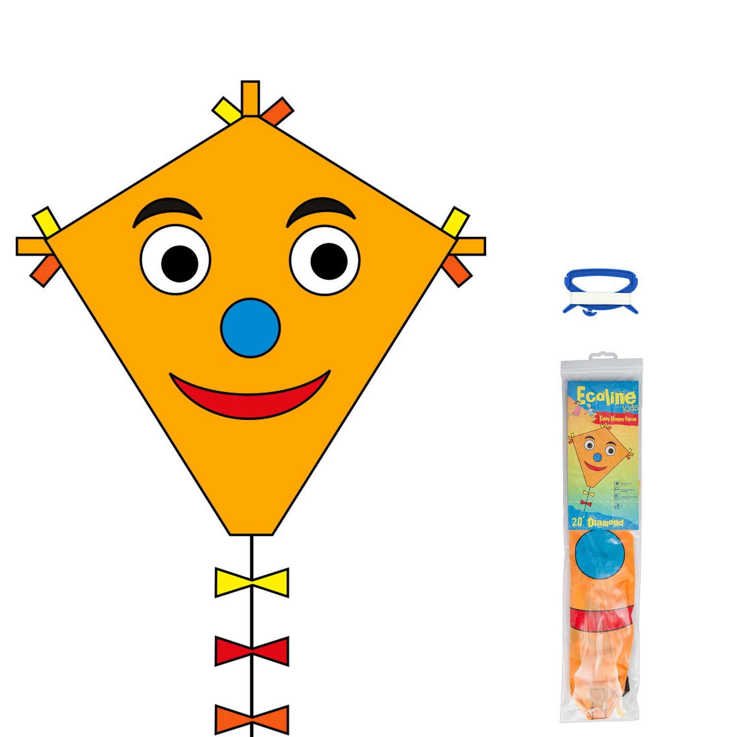 Kinderdrachen HQ Eddy Ecoline | kleiner Kinderdrache 50 cm flugfertig montiert | Drachen für Kleinkinder