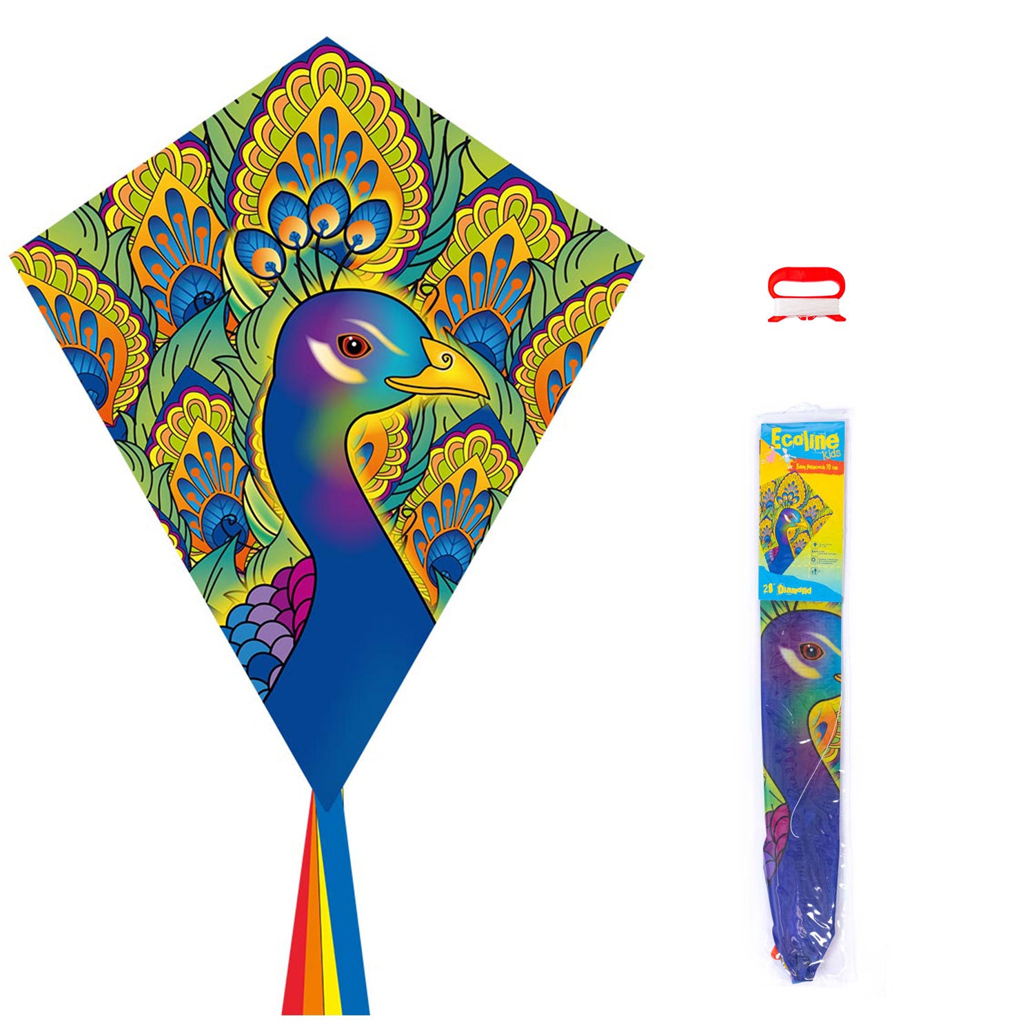 Kinderdrachen HQ Eddy Ecoline | Kinderdrache 70 cm flugfertig montiert | Flug Drachen für Kinder
