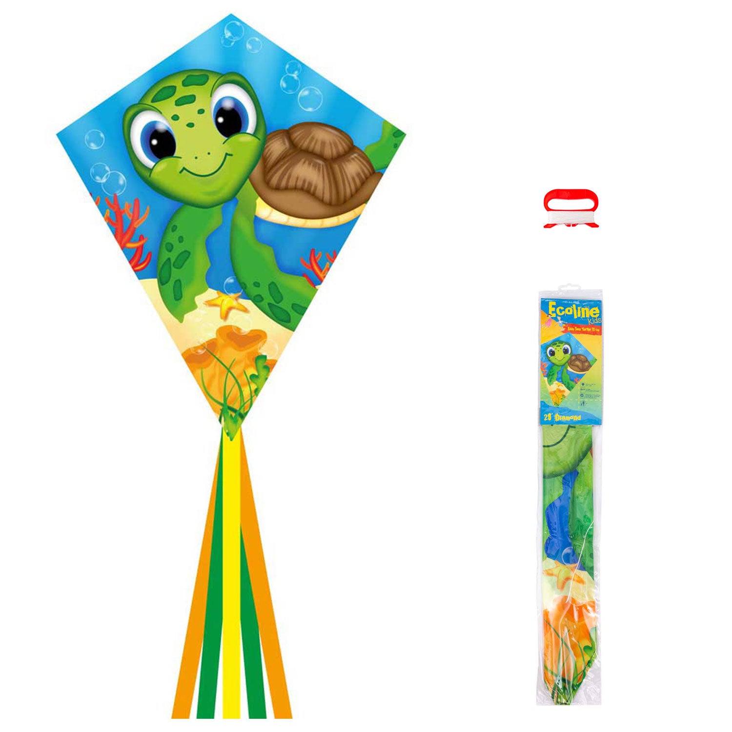 Kinderdrachen HQ Eddy Ecoline | Kinderdrache 70 cm flugfertig montiert | Flug Drachen für Kinder