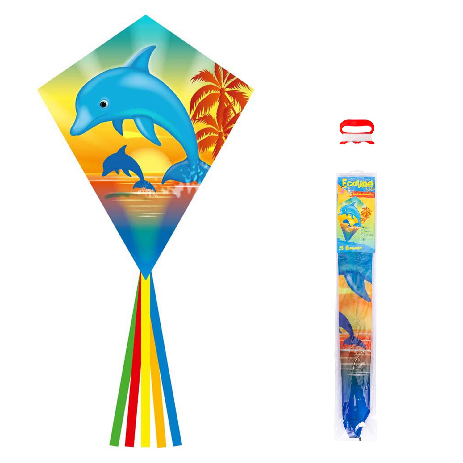 Kinderdrachen HQ Eddy Ecoline | Kinderdrache 70 cm flugfertig montiert | Flug Drachen für Kinder