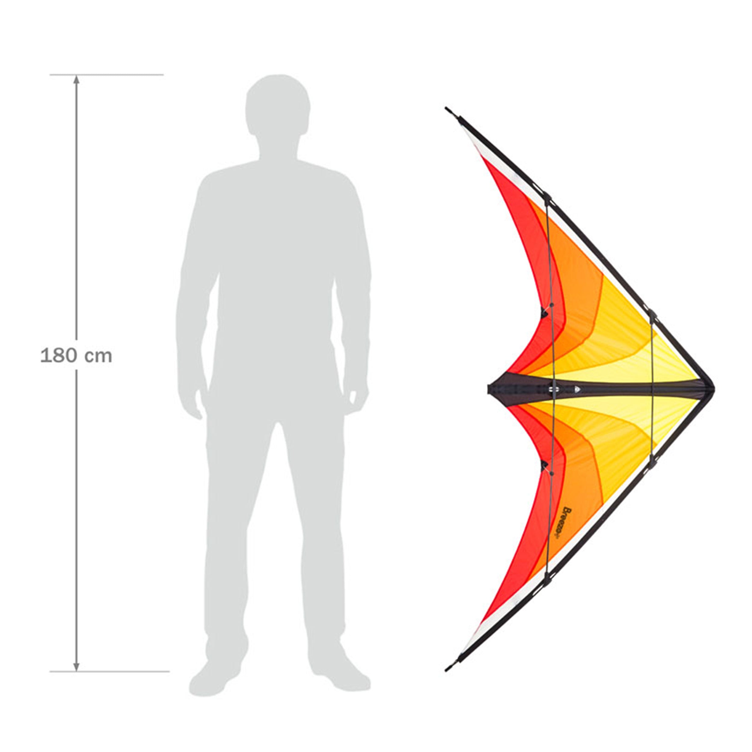 HQ Kinderdrachen Zweileiner Lenkdrachen HQ Breezo Blaze R2F 170 cm