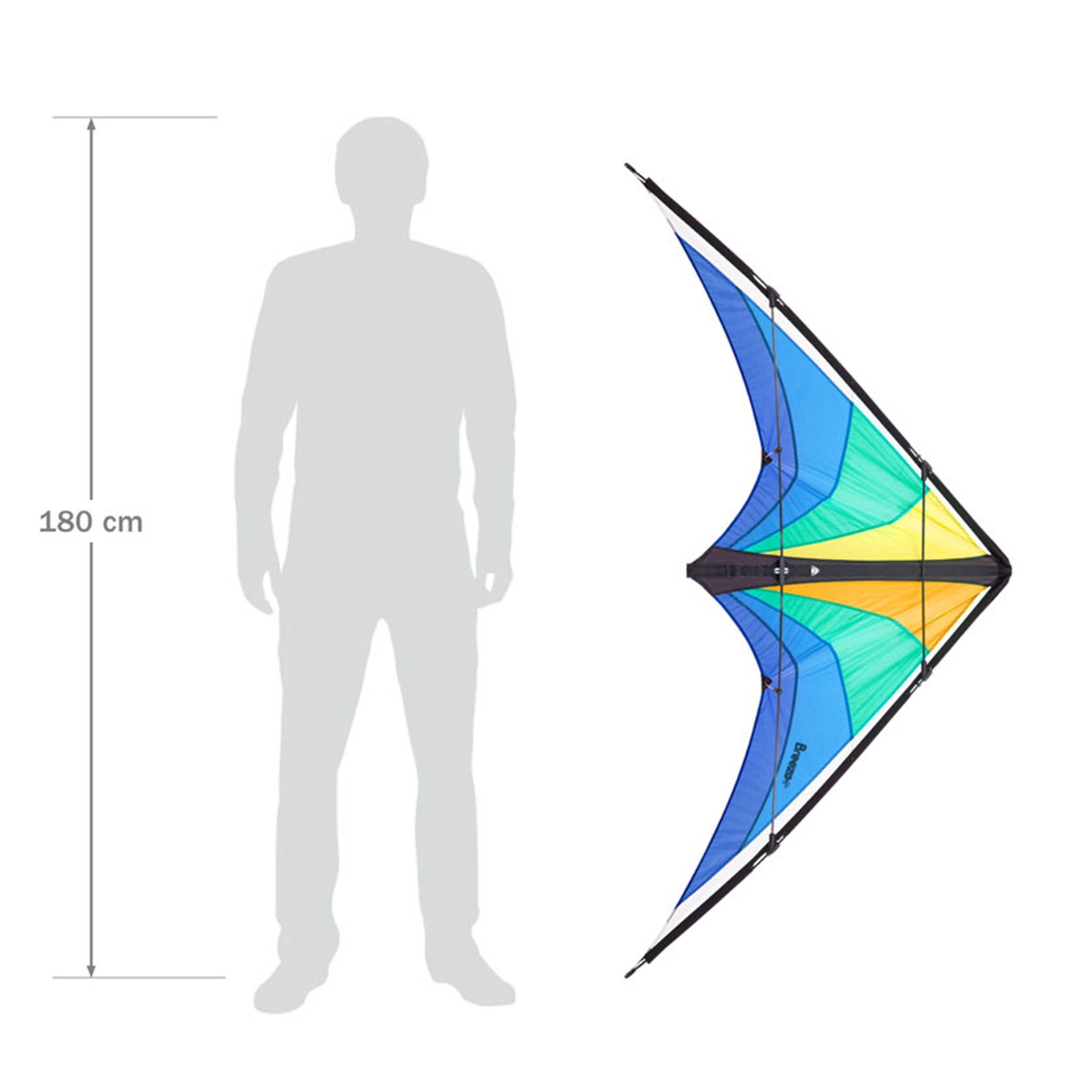 HQ Kinderdrachen Zweileiner Lenkdrachen HQ Breezo Freeze R2F 170 cm