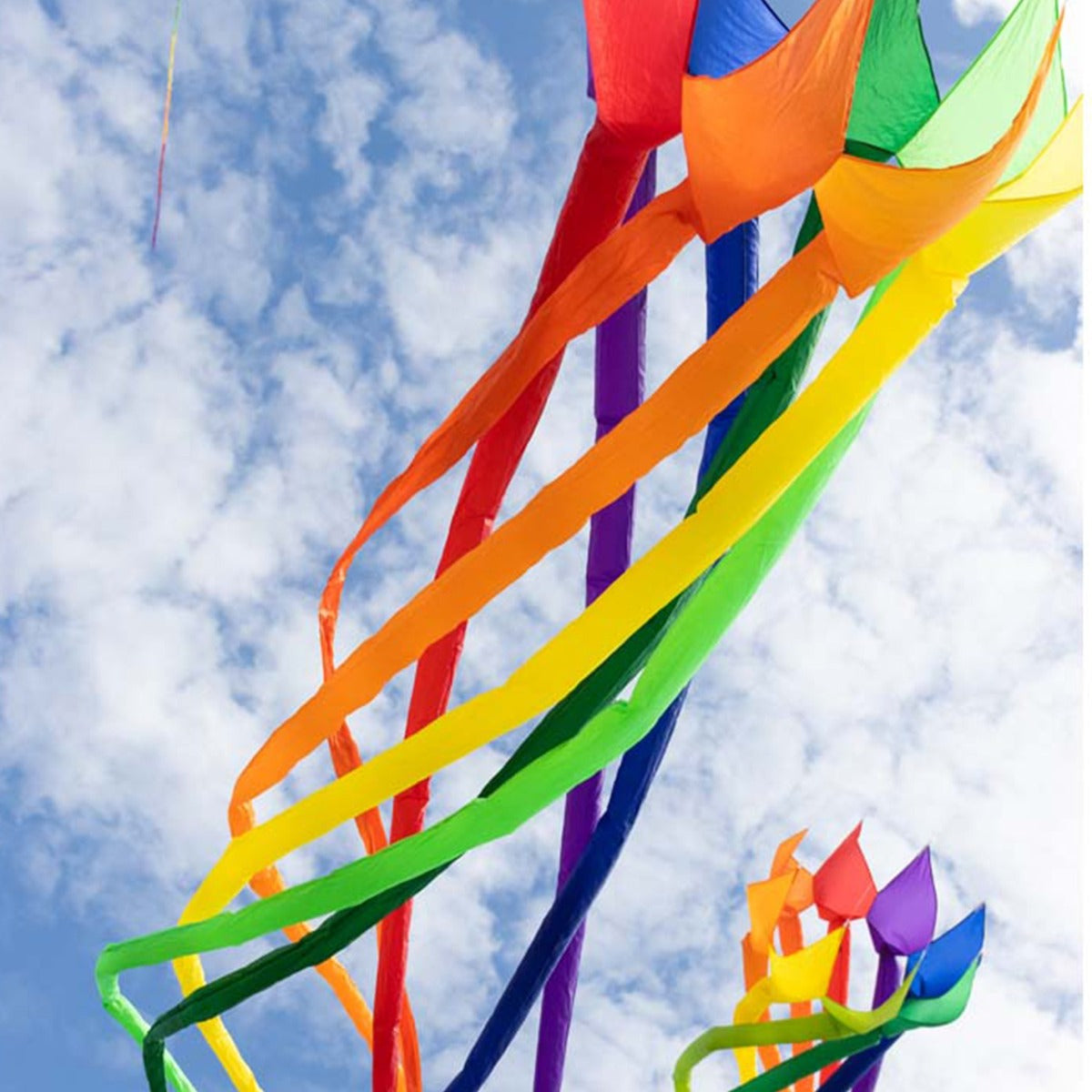 HQ Drachenschwanz HQ Soft Swirl Rainbow 6 m Leinenschmuck Drachenzubehör