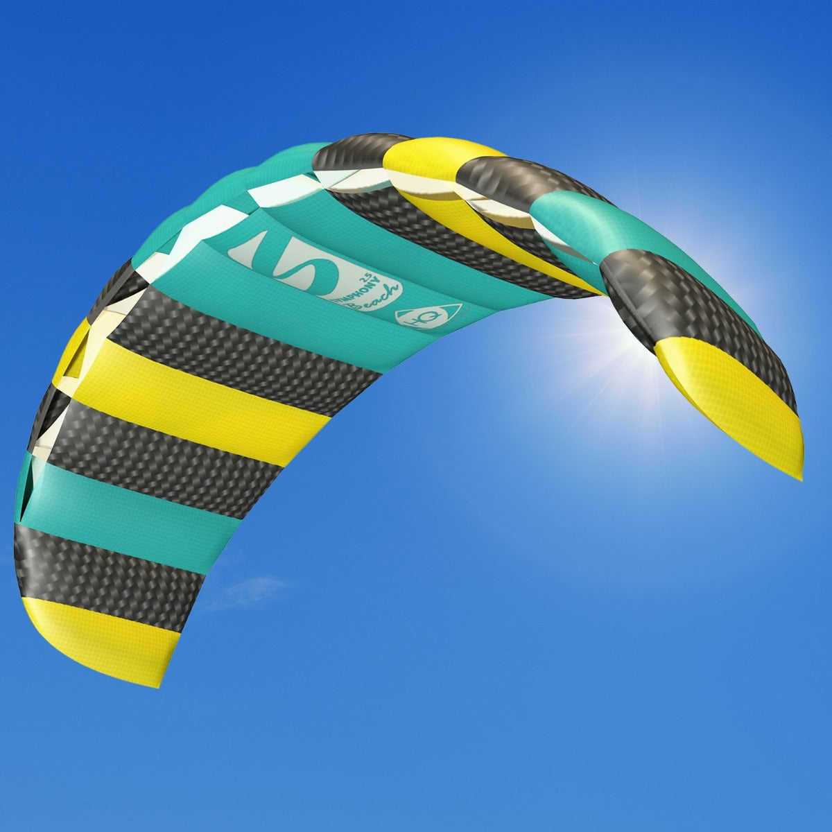 HQ Lenkmatte HQ Symphony Beach III 2.5 Aqua R2F Allround Lenkmatte Kite