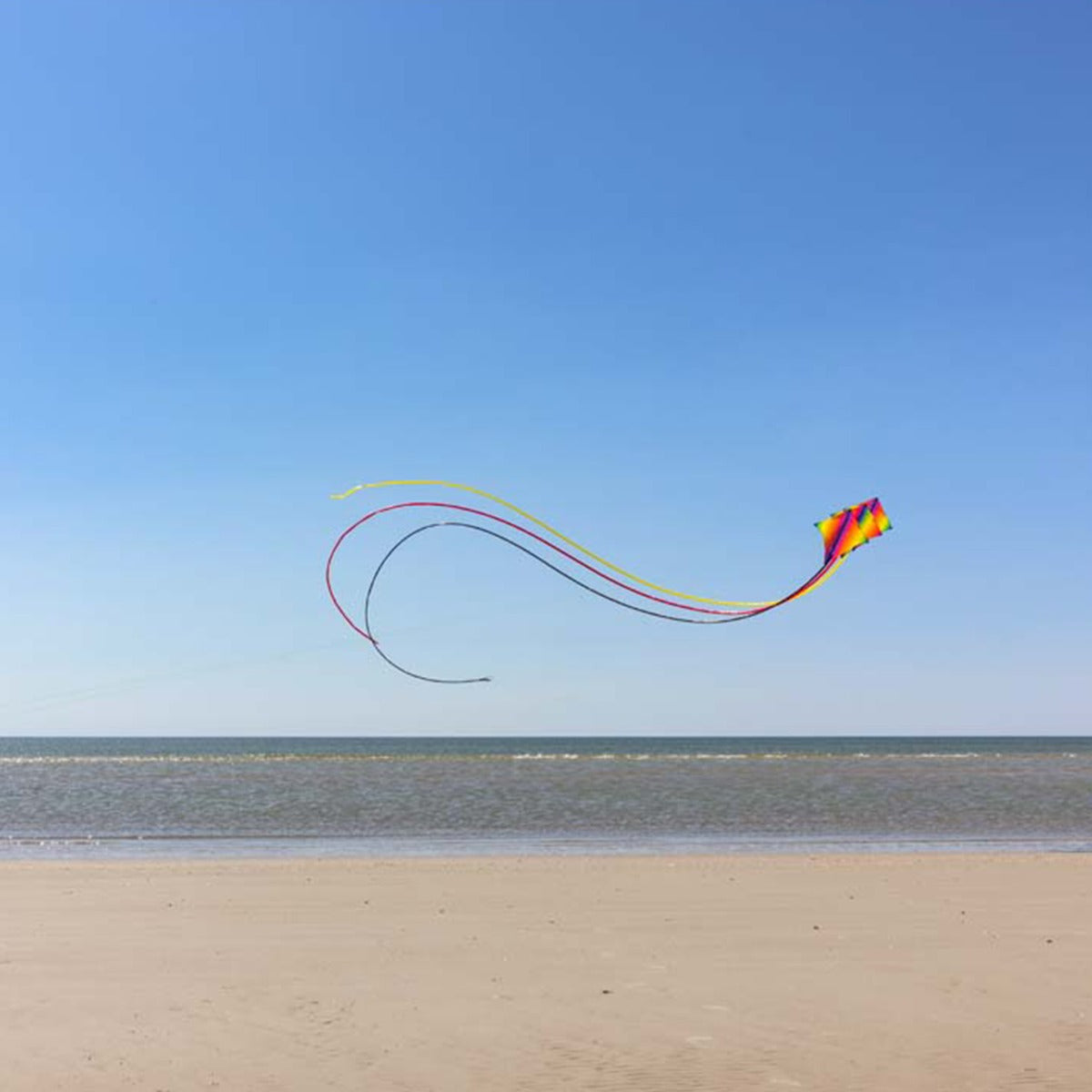 HQ Kinderdrachen Zweileiner Lenkdrachen HQ Dancer Rainbow II Expansion Kite inkl. 15 m Drachenschwanz Flugdrache