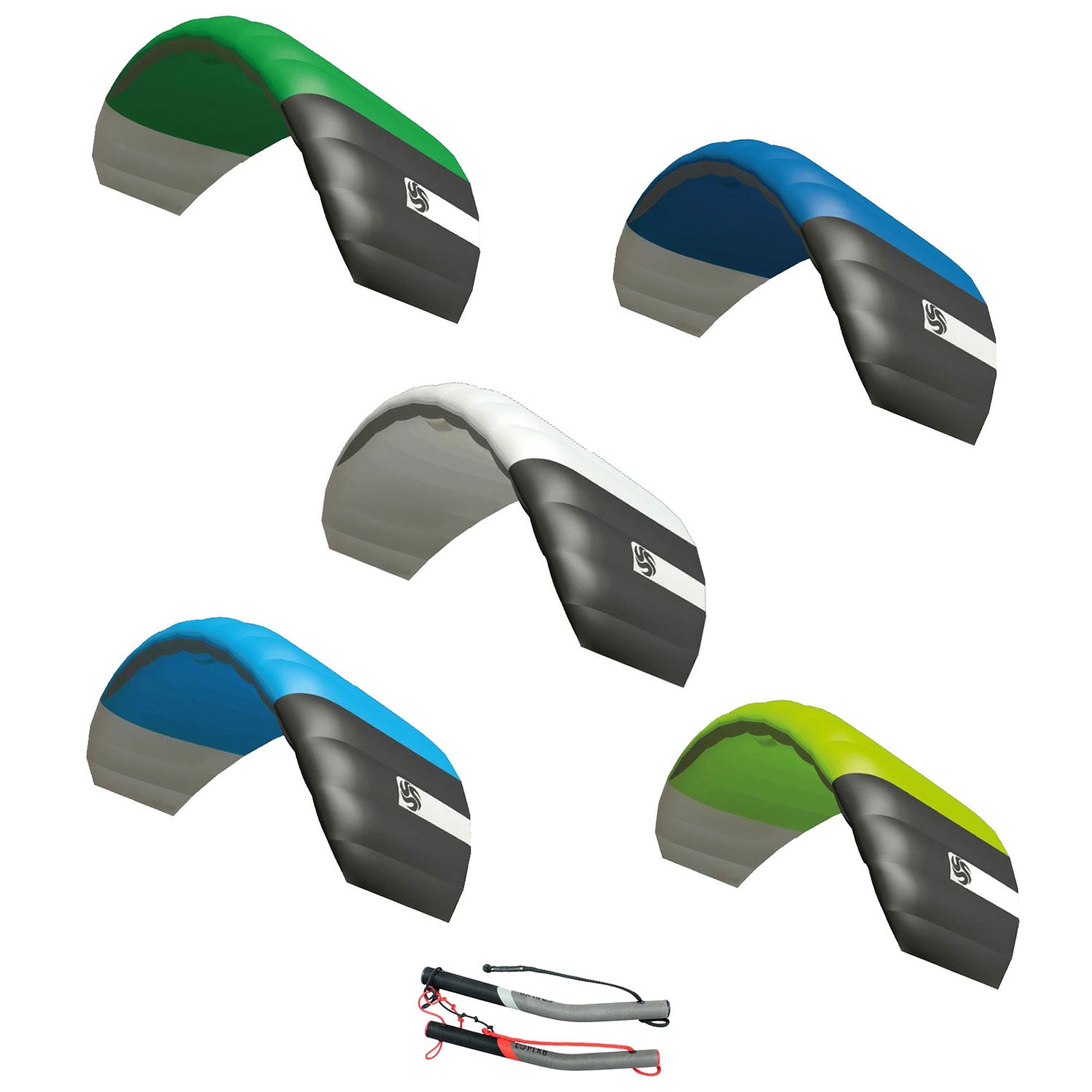 PLKB Hornet Lenkmatte 4 Leiner | 4 Leinen Lenkdrachen mit Handles und Kite Killer Powerkite flugfertig | verschiedene Größen