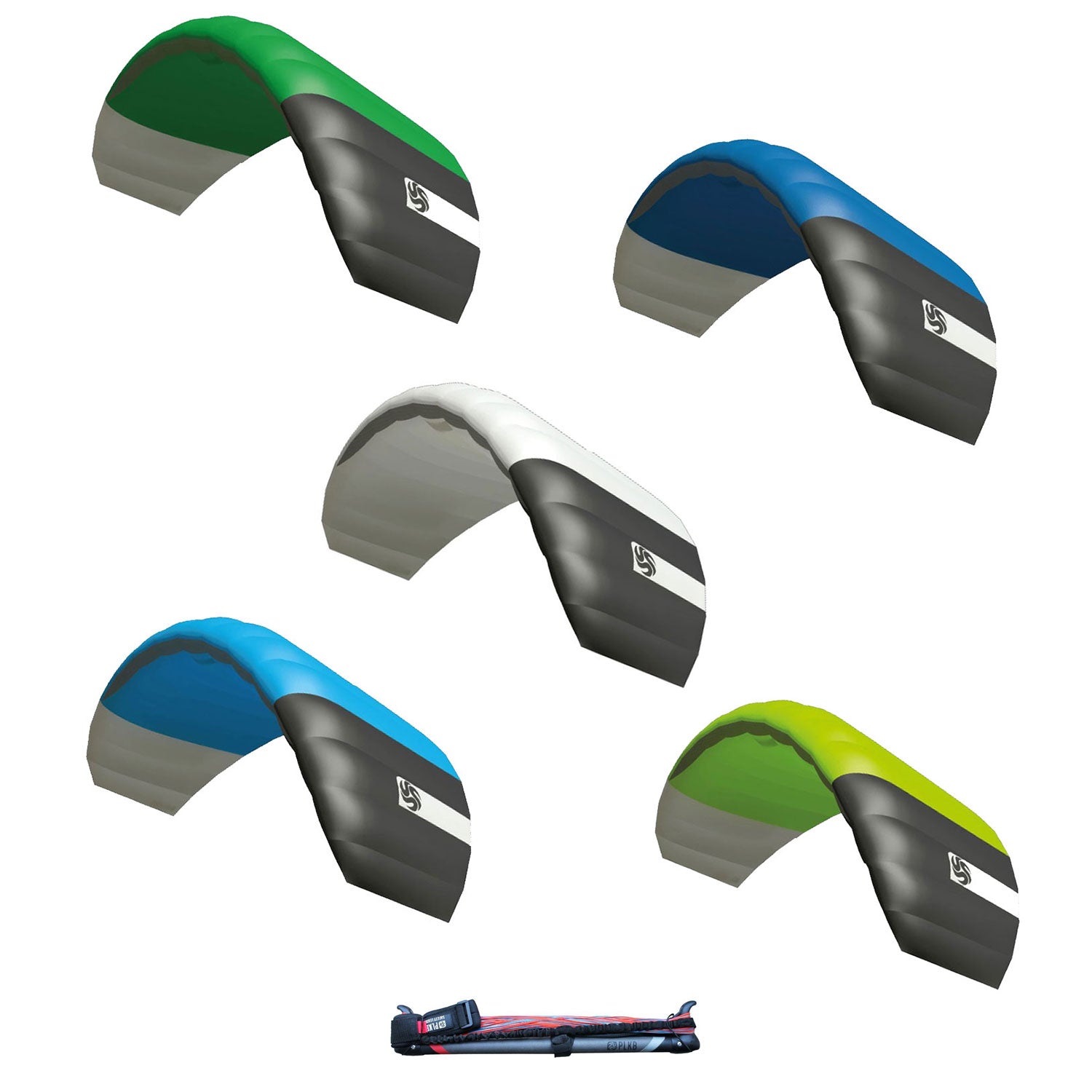 PLKB Hornet Lenkmatte 4 Leiner | 4 Leinen Lenkdrachen mit Controlbar und Kite Killer Powerkite flugfertig | verschiedene Größen