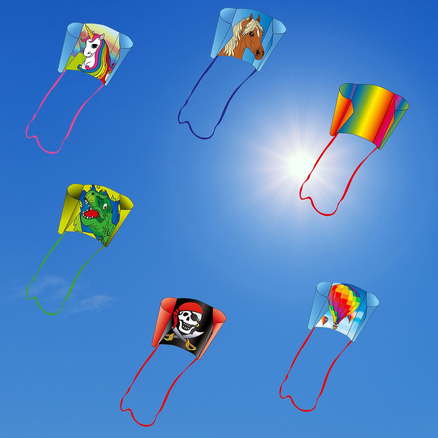 HQ Sleddy Kinderdrachen – Stabloser Taschendrachen für Kinder ab 5 Jahren | Leicht zu fliegen & sofort startklar