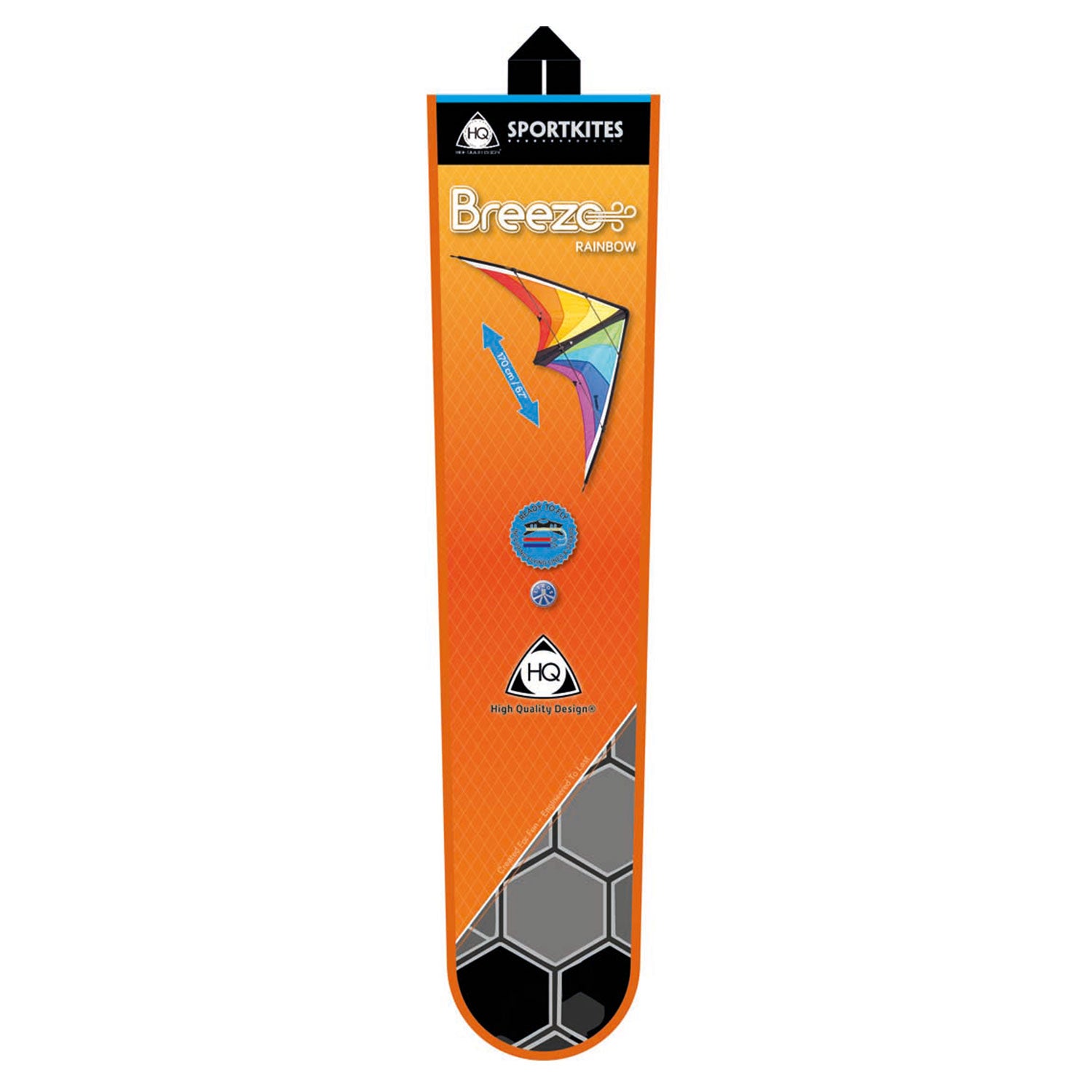 HQ Kinderdrachen Zweileiner Lenkdrachen HQ Breezo Rainbow R2F 170 cm