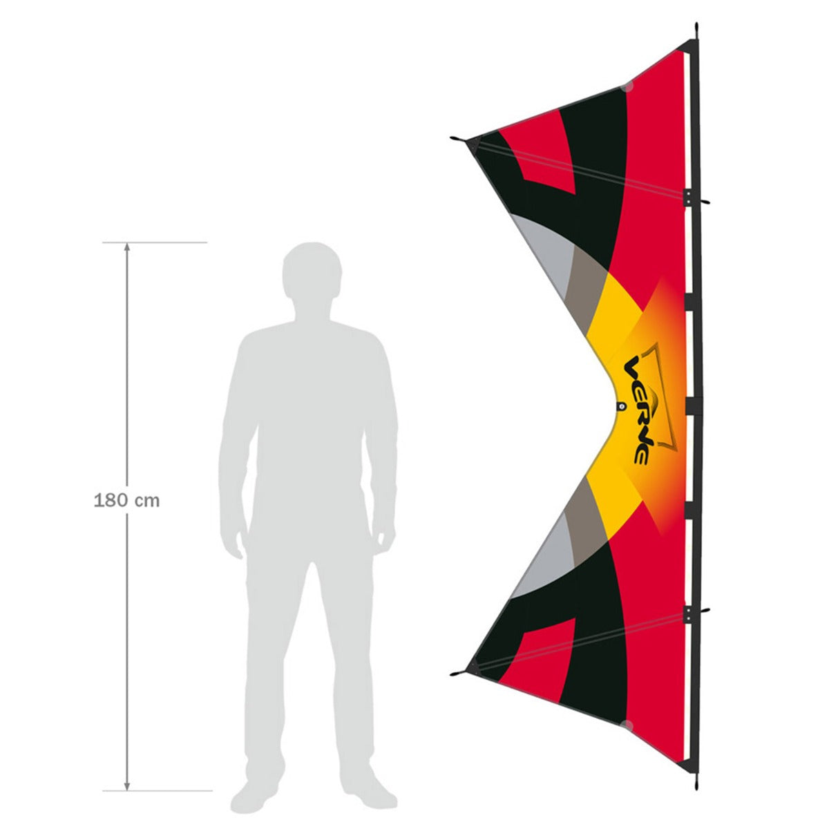 HQ Vierleiner Lenkdrachen HQ Verve Blaze 252 cm Drachen Quad Flugdrachen