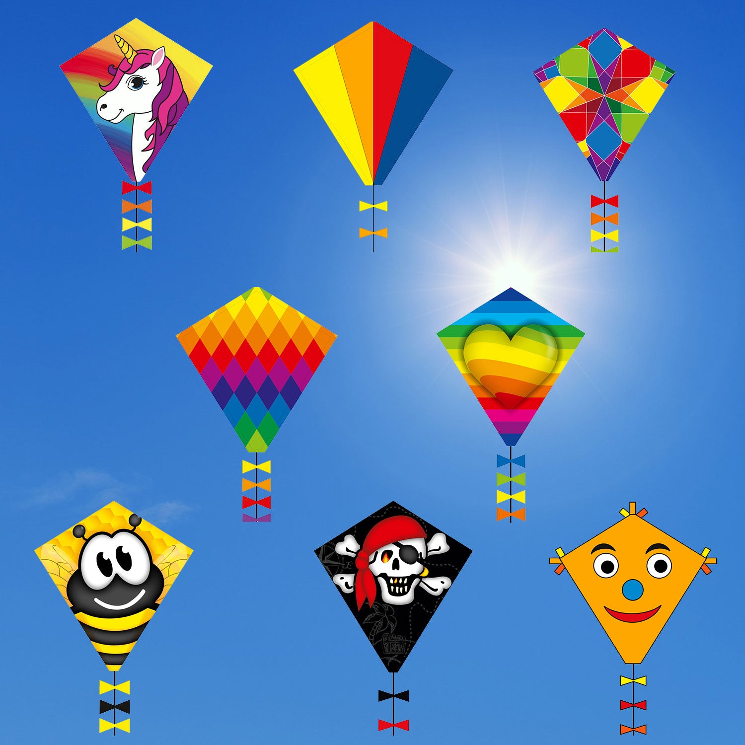 Kinderdrachen HQ Eddy Ecoline | kleiner Kinderdrache 50 cm flugfertig montiert | Drachen für Kleinkinder