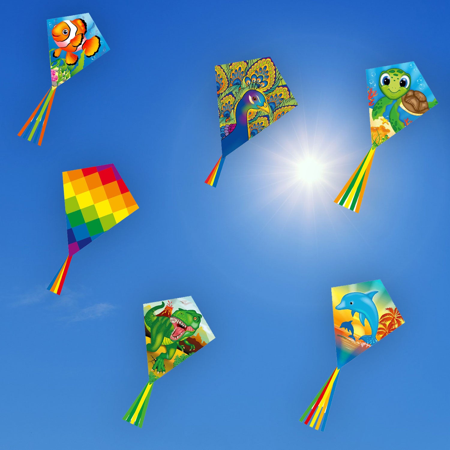 Kinderdrachen HQ Eddy Ecoline | Kinderdrache 70 cm flugfertig montiert | Flug Drachen für Kinder