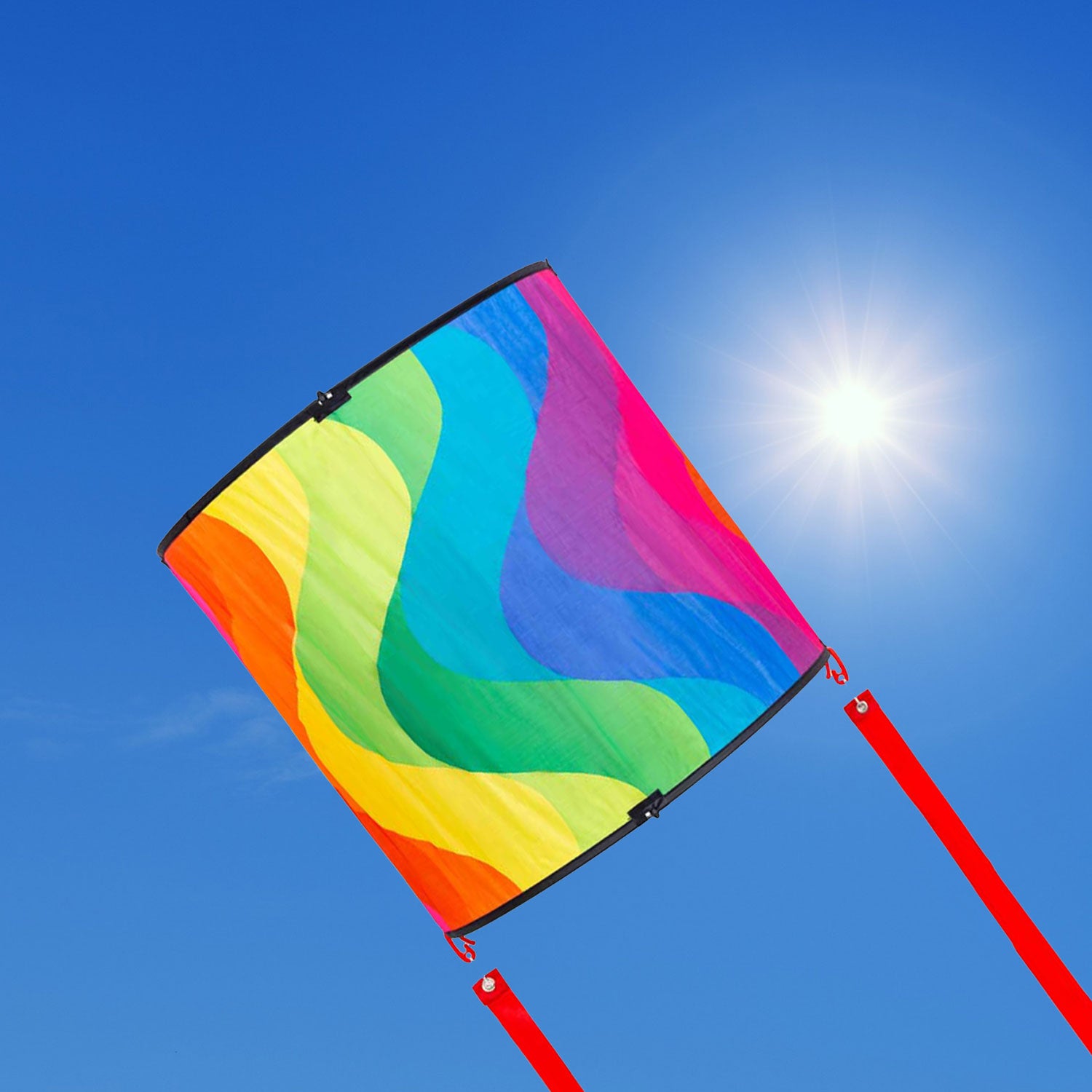 HQ Kinderdachen Einleiner HQ Cylinder Kite Rainbow 38 cm