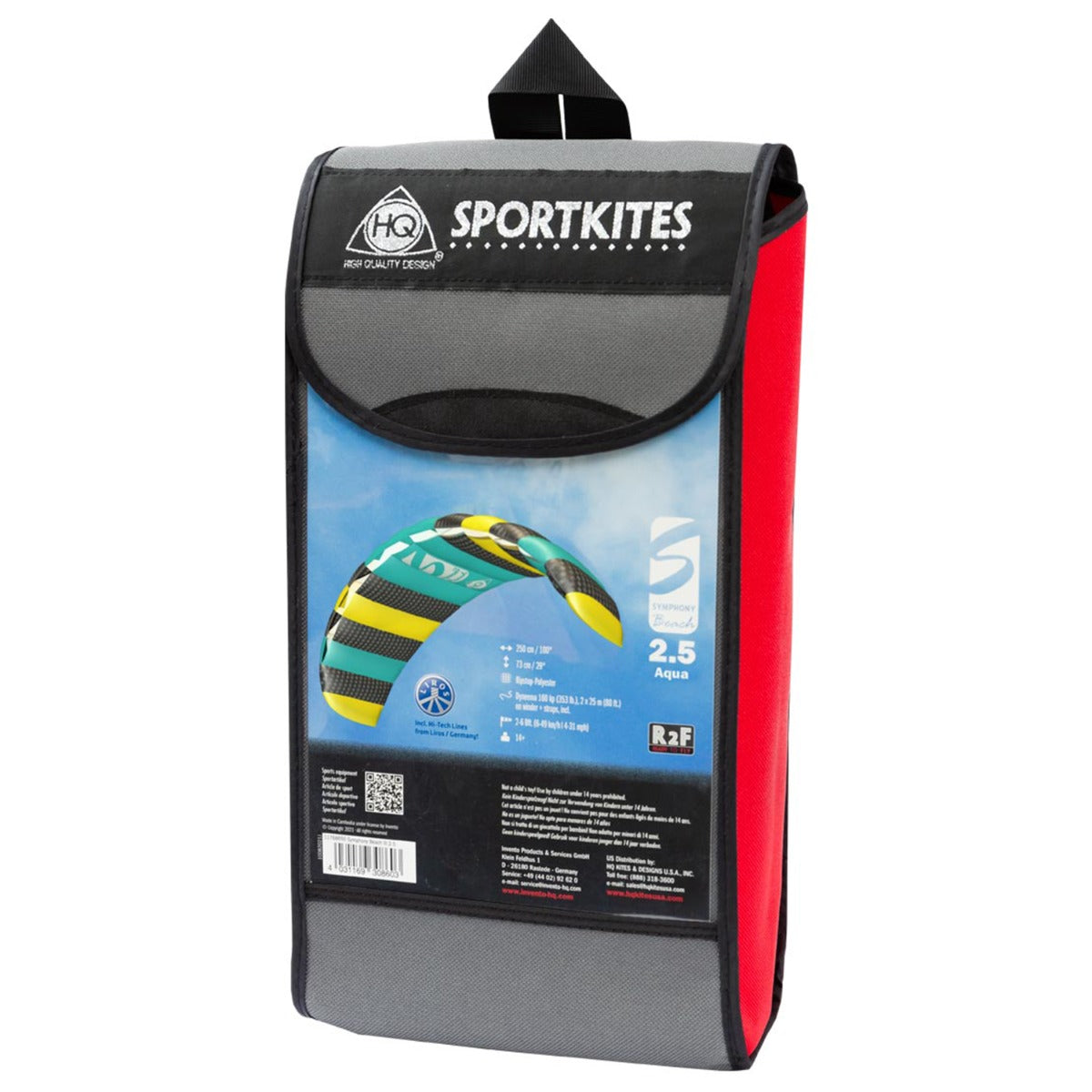 HQ Lenkmatte HQ Symphony Beach III 2.5 Aqua R2F Allround Lenkmatte Kite