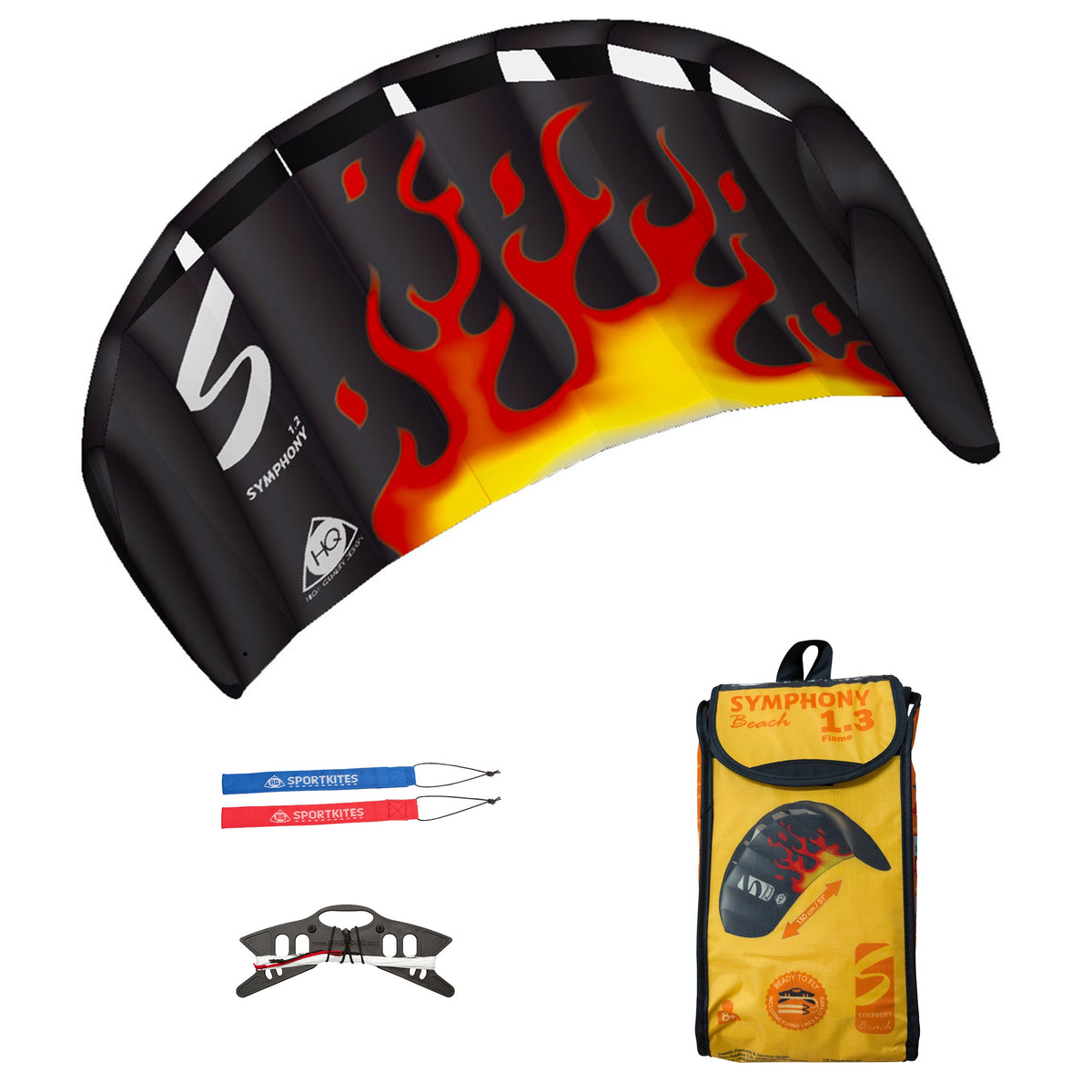 HQ Lenkmatte HQ Symphony Beach III 1.3 Flame Ready to Fly Lenkmatte 2 Leiner Kite Matte