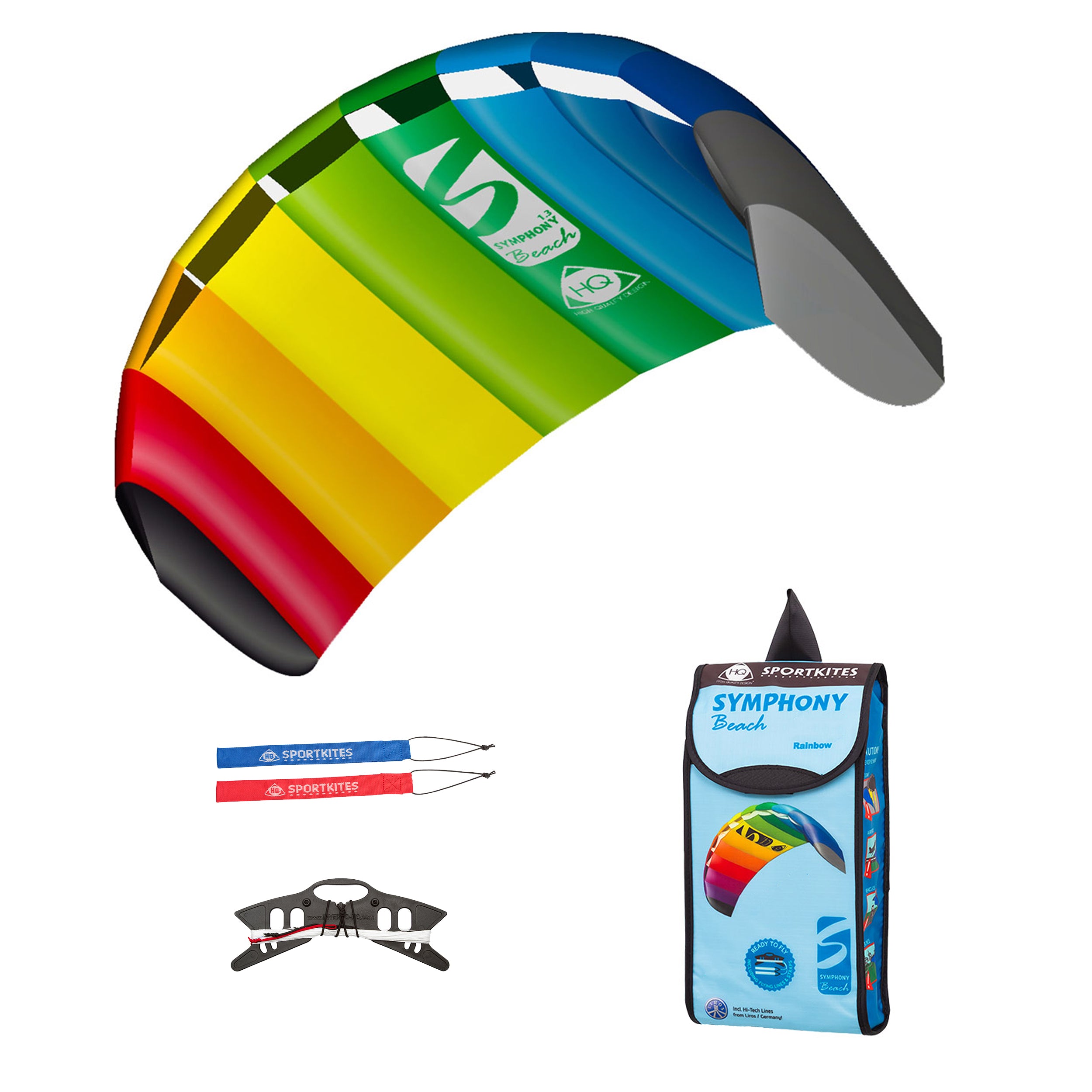 HQ Lenkmatte HQ Symphony Beach III 1.3 Rainbow Ready to Fly Lenkmatte 2 Leiner Kite Matte