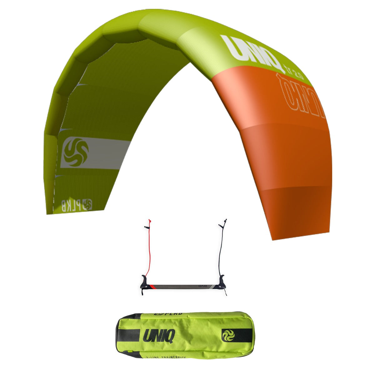 PLKB Uniq TR Trainer Kite | Lenkmatte 2 Leiner mit Bar und Single Skin Lenkdrachen Matte R2F | von Peter Lynn Kites