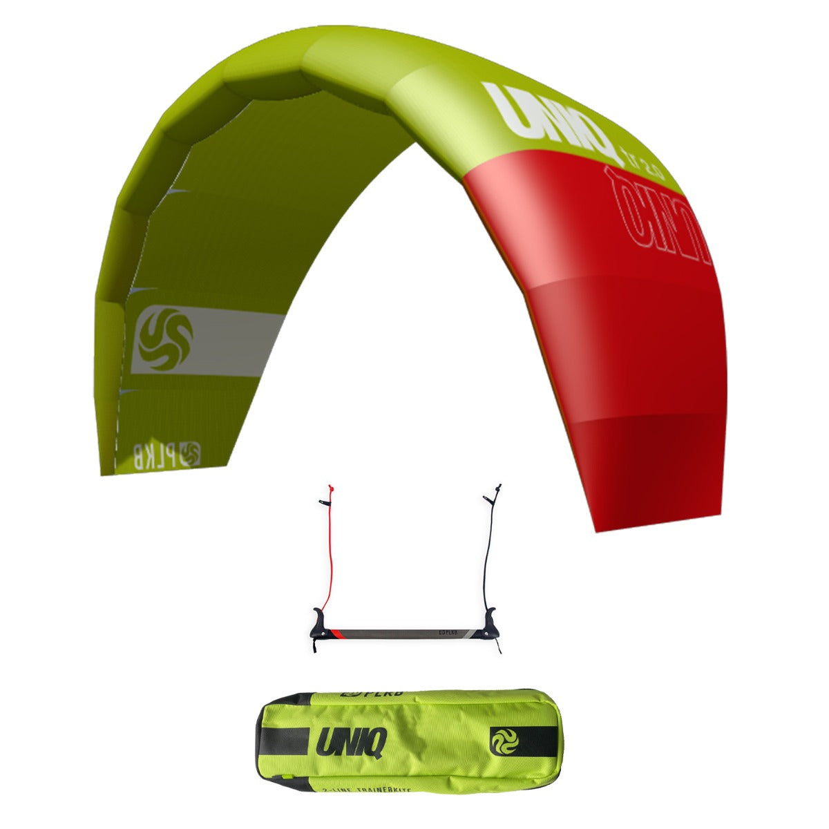 PLKB Uniq TR Trainer Kite | Lenkmatte 2 Leiner mit Bar und Single Skin Lenkdrachen Matte R2F | von Peter Lynn Kites
