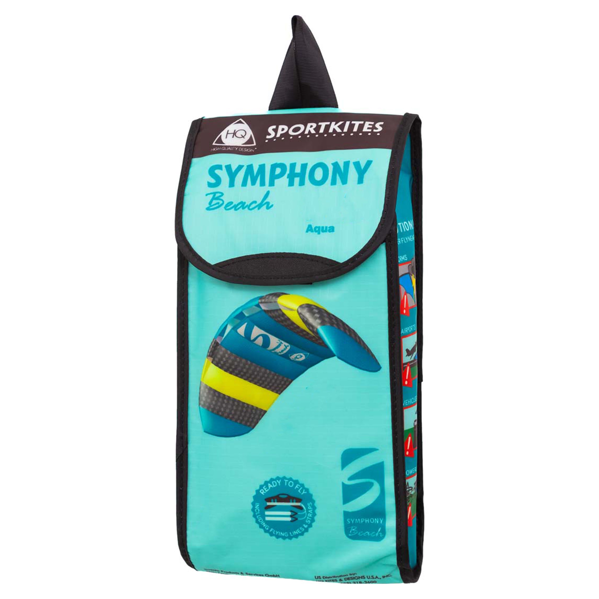 HQ Lenkmatte HQ Symphony Beach III 1.3 Aqua Ready to Fly Lenkmatte 2 Leiner Kite Matte