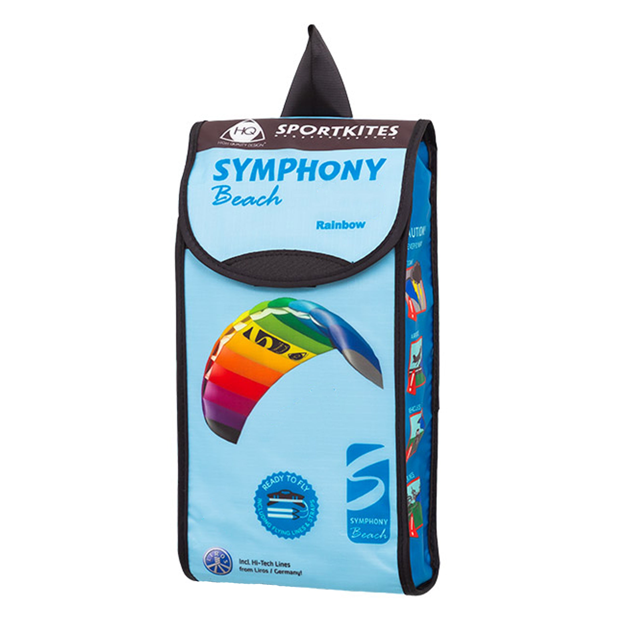 HQ Lenkmatte HQ Symphony Beach III 2.2 Rainbow Bundle Ready to Fly Lenkmatte 2 Leiner Kite Matte