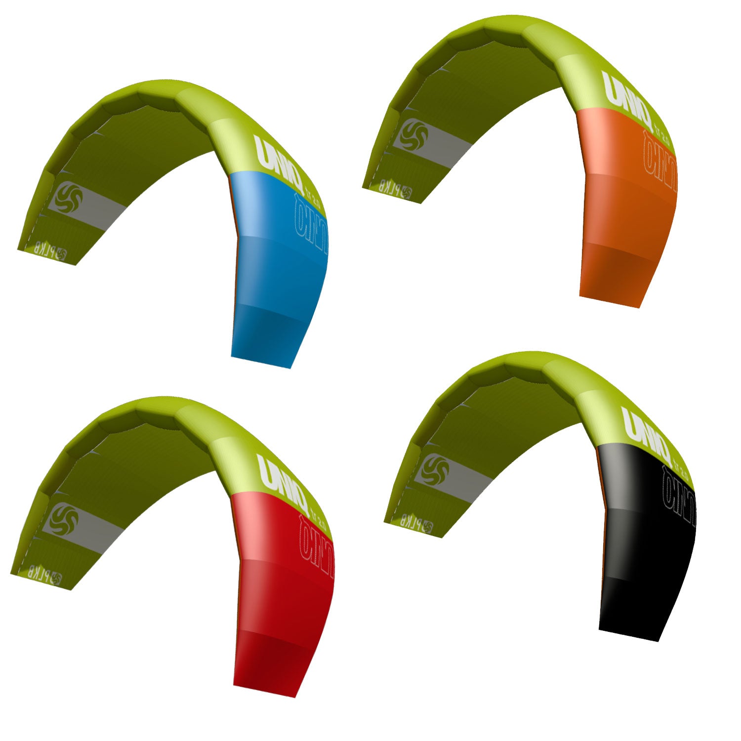 PLKB Uniq TR Trainer Kite | Lenkmatte 2 Leiner mit Bar und Single Skin Lenkdrachen Matte R2F | von Peter Lynn Kites