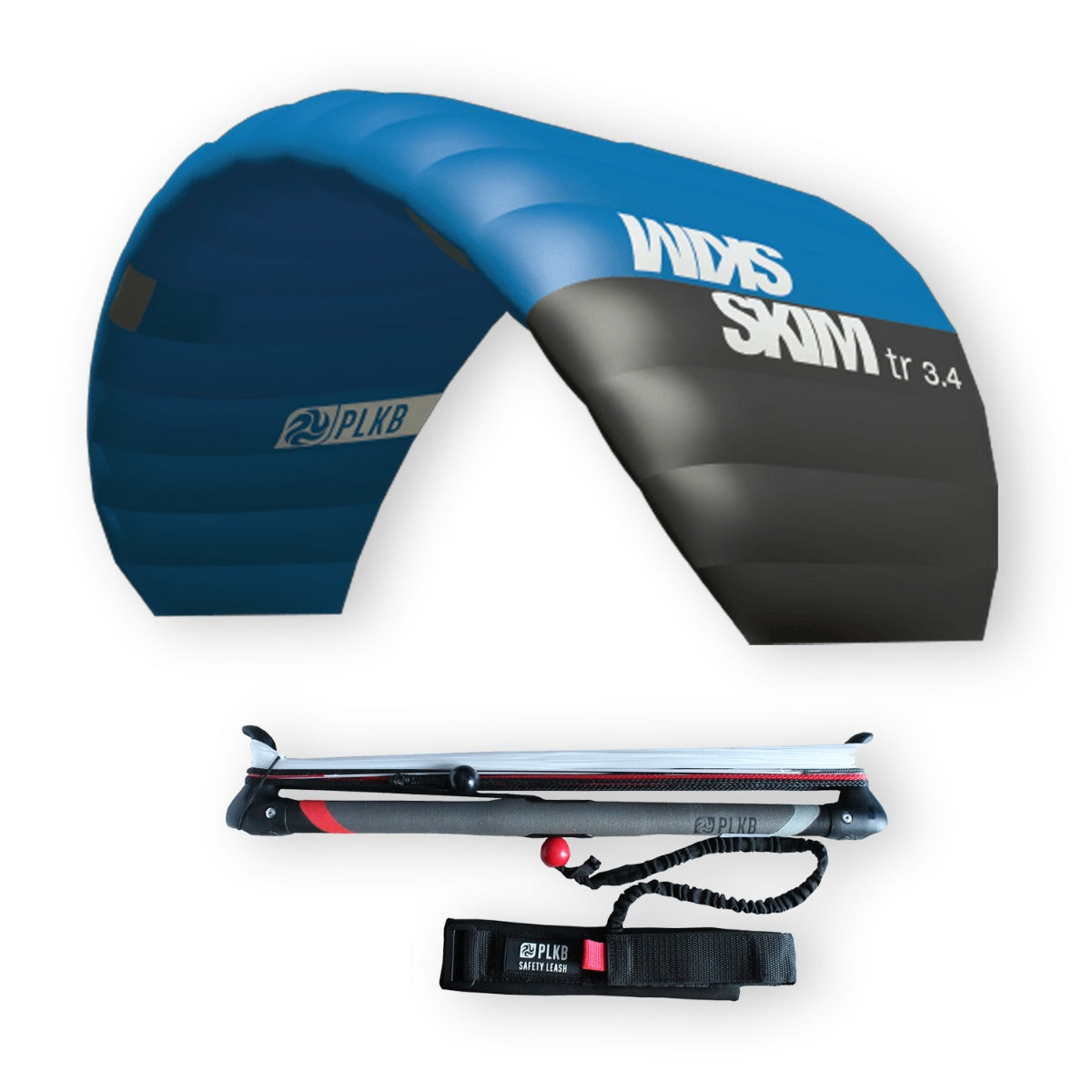 PLKB Skim TR Trainer Kite | Lenkmatte 3 Leiner mit Bar und Kite Killer Lenkdrachen Matte R2F Powerkite | von Peter Lynn Kites