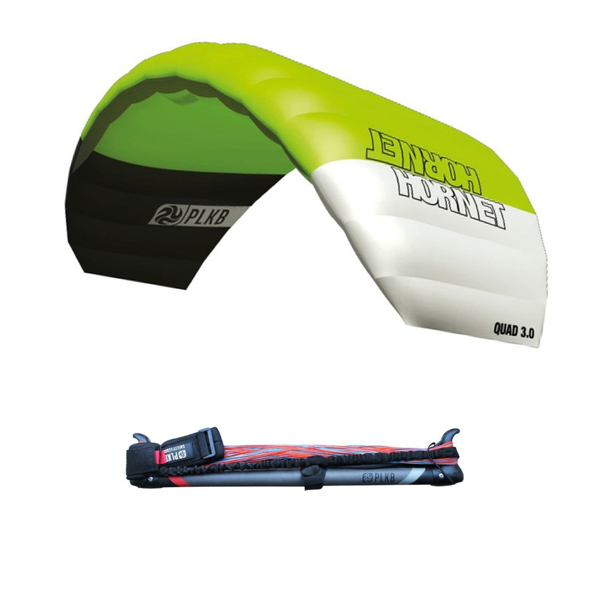 PLKB Hornet Lenkmatte 4 Leiner | 4 Leinen Lenkdrachen mit Controlbar und Kite Killer Powerkite flugfertig | verschiedene Größen