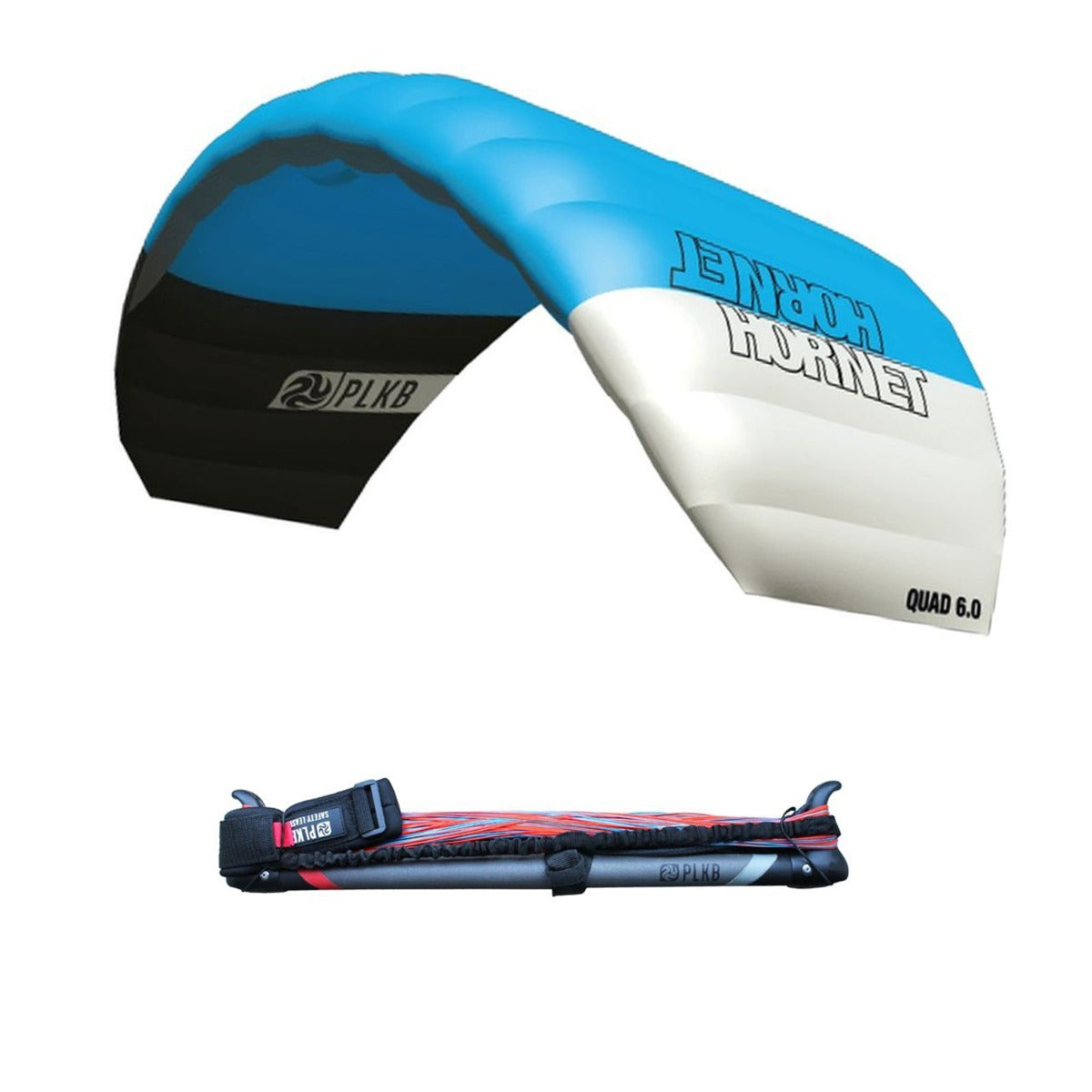 PLKB Hornet Lenkmatte 4 Leiner | 4 Leinen Lenkdrachen mit Controlbar und Kite Killer Powerkite flugfertig | verschiedene Größen