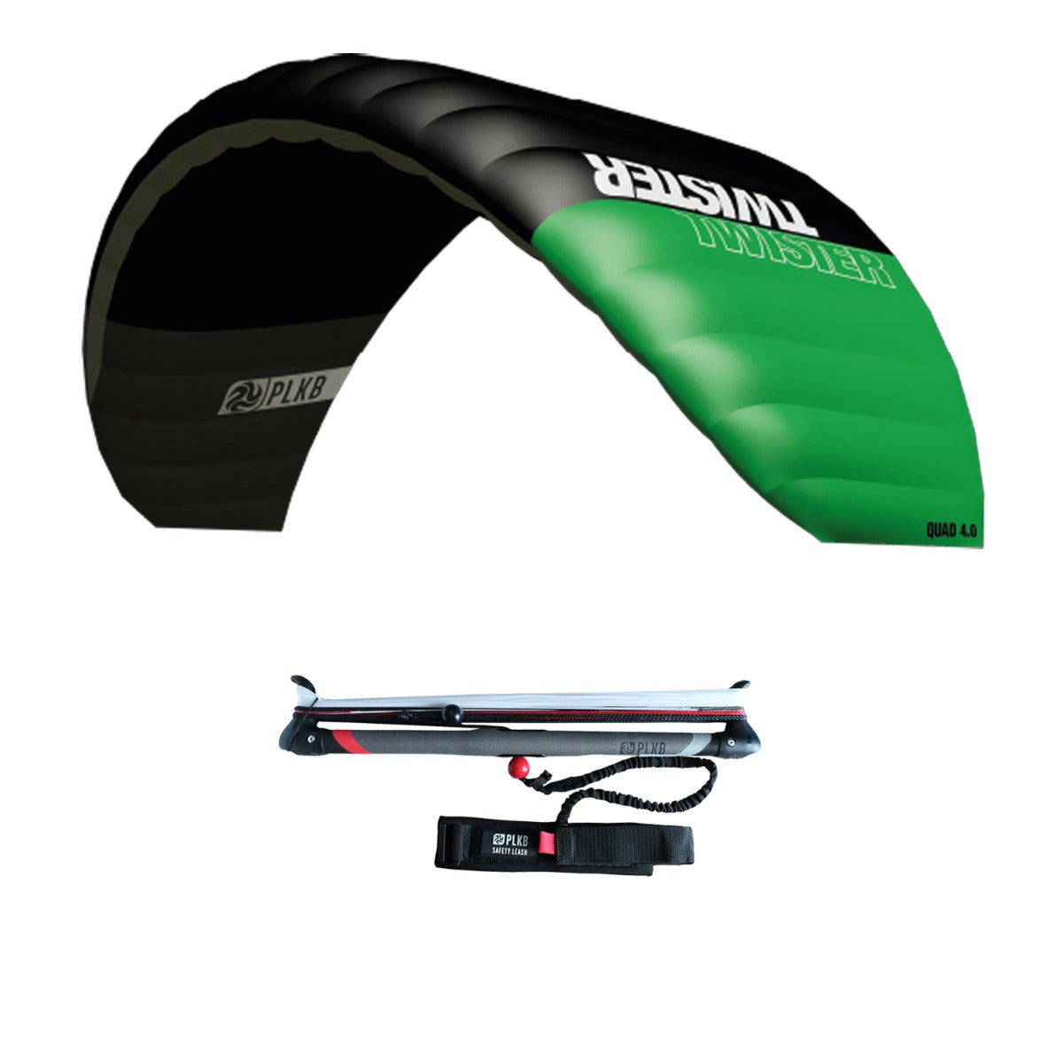 PLKB Twister Lenkmatte 4 Leiner | 4 Leinen Lenkdrachen mit Controlbar und Kite Killer Powerkite flugfertig | verschiedene Größen
