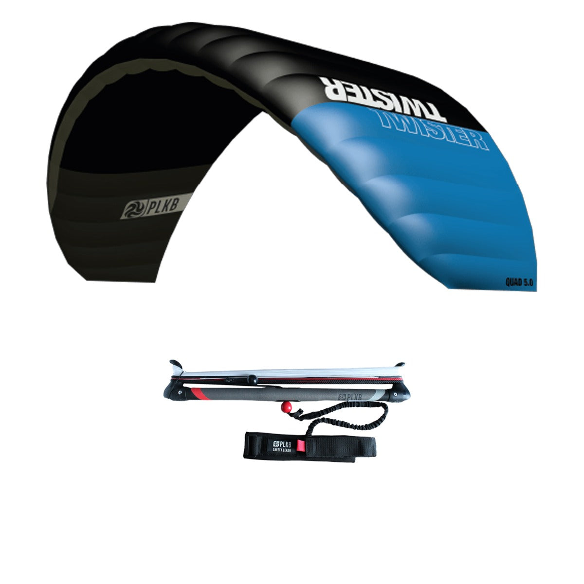 PLKB Twister Lenkmatte 4 Leiner | 4 Leinen Lenkdrachen mit Controlbar und Kite Killer Powerkite flugfertig | verschiedene Größen