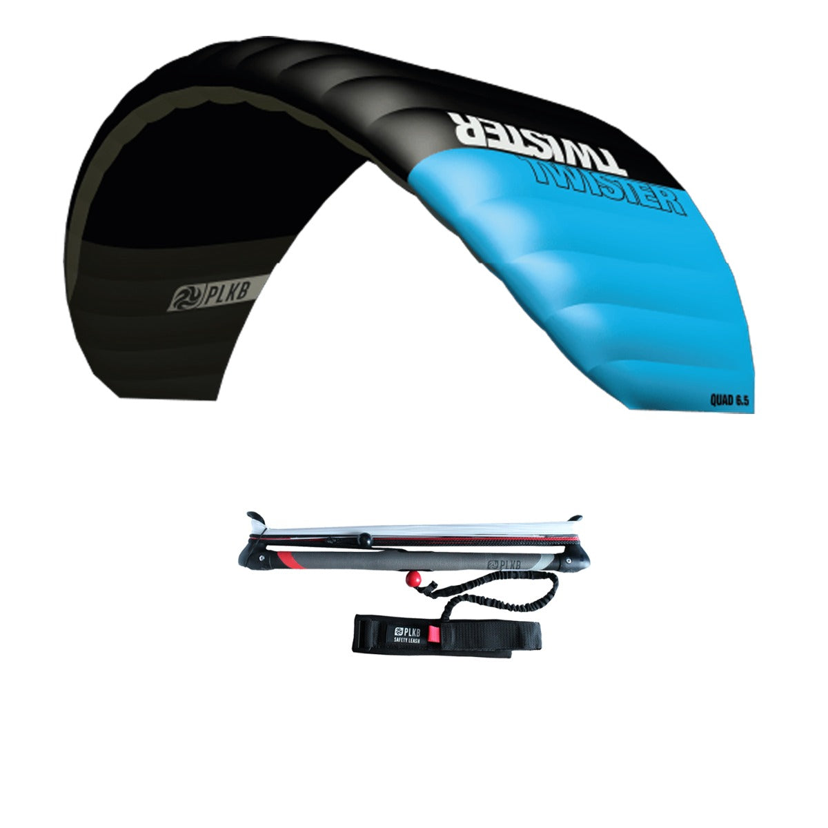 PLKB Twister Lenkmatte 4 Leiner | 4 Leinen Lenkdrachen mit Controlbar und Kite Killer Powerkite flugfertig | verschiedene Größen
