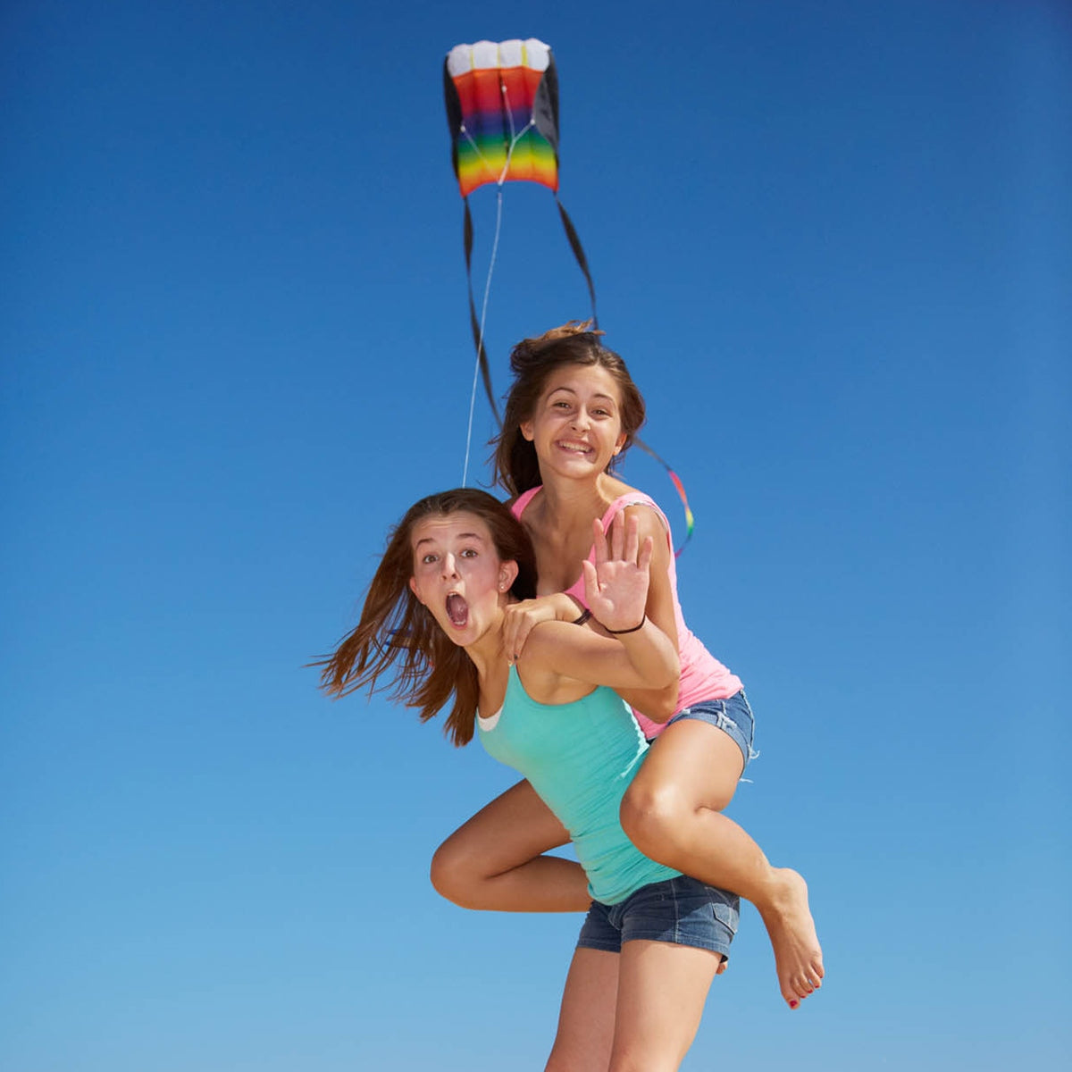 HQ Kinderdrachen Einleiner Drachen HQ Parafoil Easy Rainbow Flugdrachen