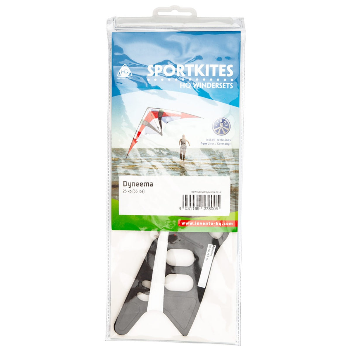 HQ Drachenleine Drachenschnur HQ Dyneema 25 Kp / 2 x 20 m für Zweileiner Drachen