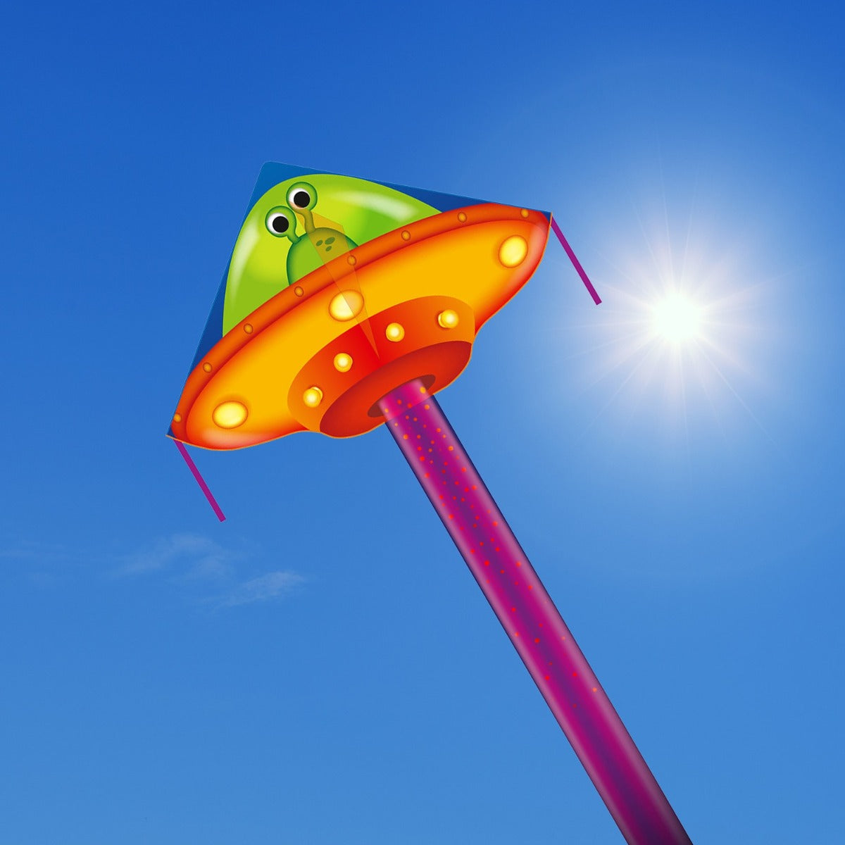 HQ Kinderdrachen Einleiner Drachen HQ Simple Flyer UFO 120 cm Flugdrachen