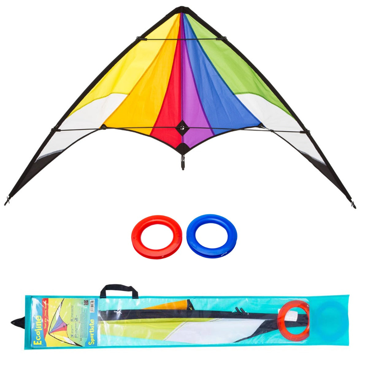 HQ Kinderdrachen Zweileiner Lenkdrachen Beginner HQ Orion Rainbow 140 cm Flugdrache