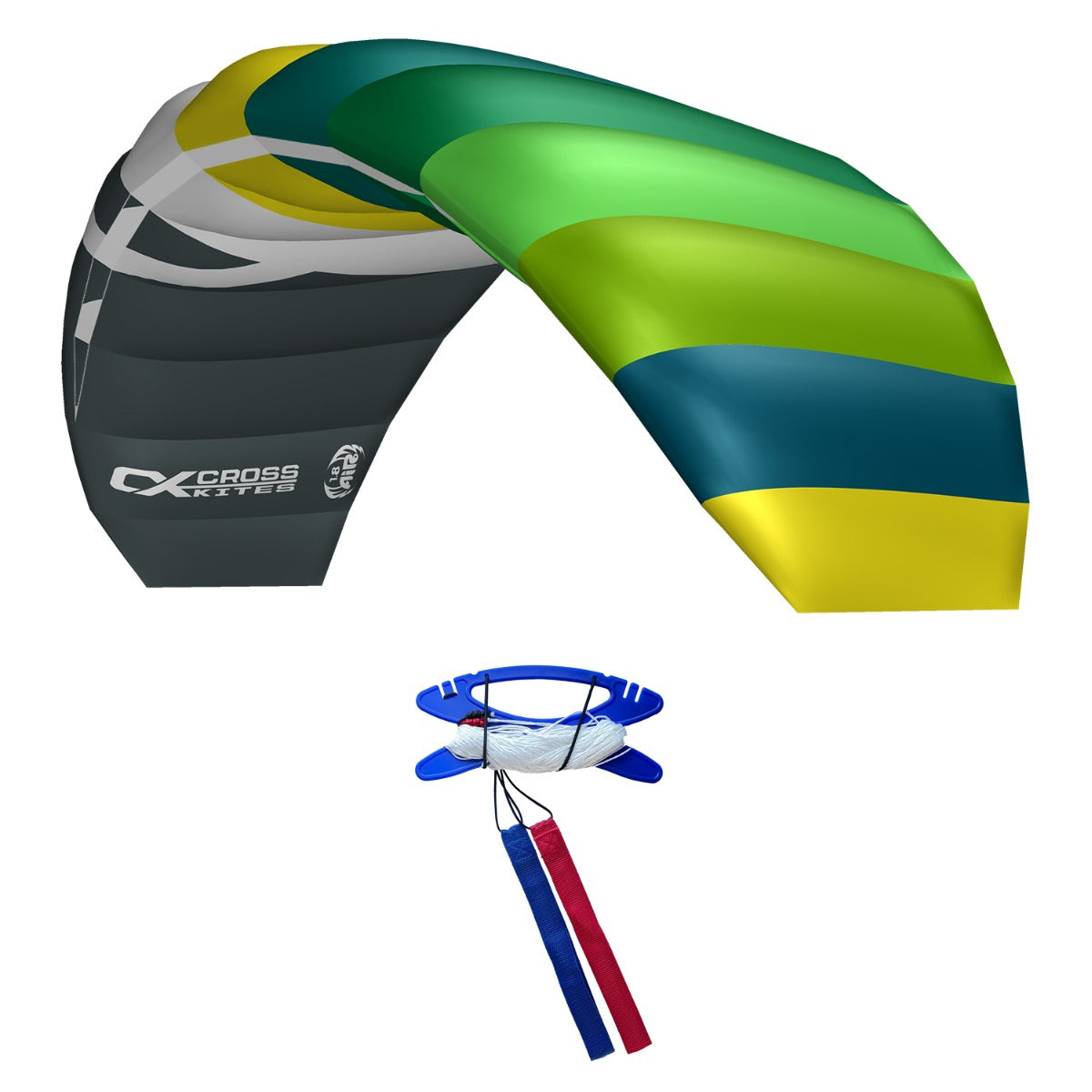 CrossKites Lenkmatte CrossKites Air 1.8 Green-Yellow Ready to Fly Lenkmatte 2 Leiner Kite Matte
