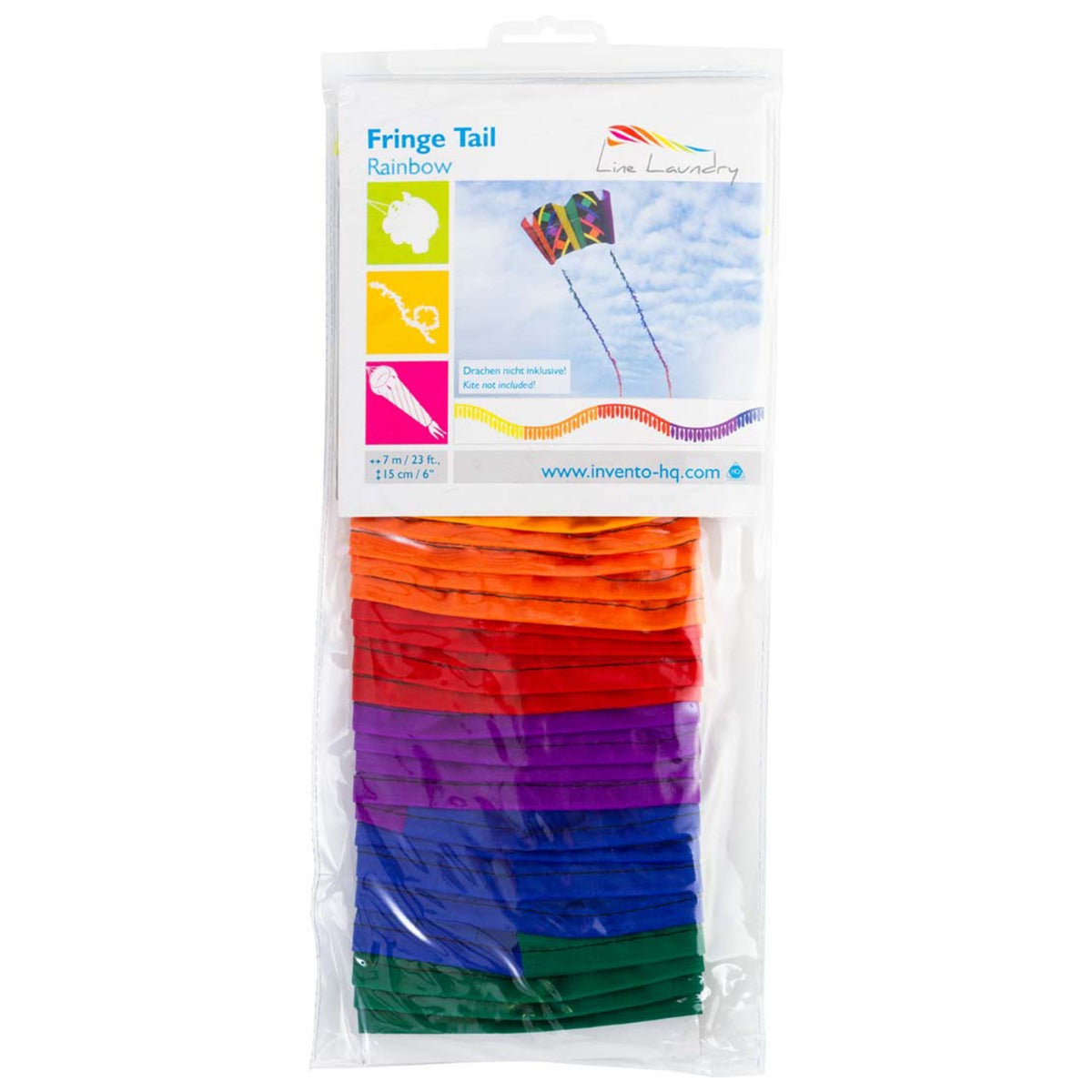 HQ Drachenschwanz HQ Fransenschwanz 7 m Rainbow Leinenschmuck