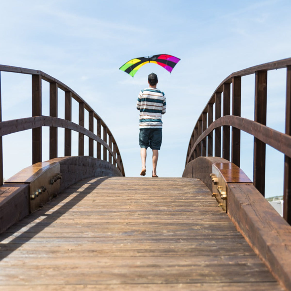 HQ Vierleiner Lenkdrachen HQ Mojo Rainbow Drachen Quad Flugdrachen