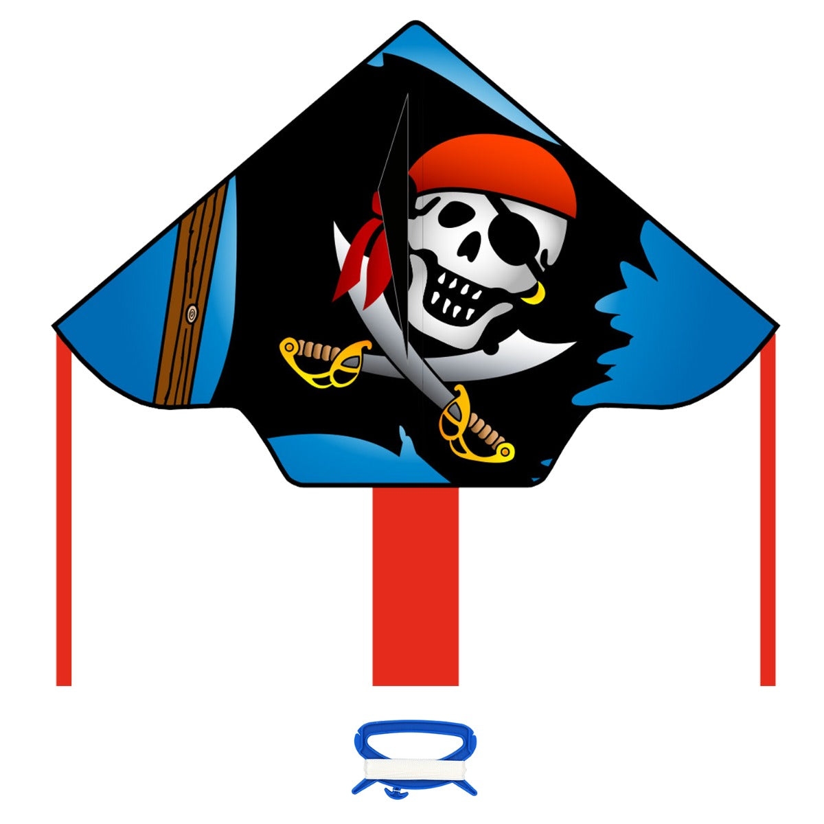 HQ Kinderdrachen Einleiner Drachen HQ Simple Flyer Jolly Roger 120 cm Flugdrachen