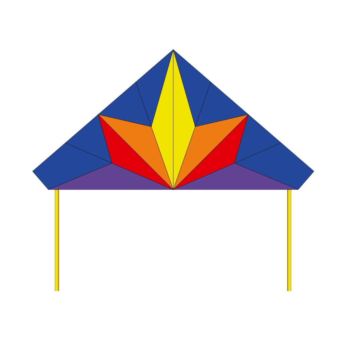 HQ Kinderdrachen Einleiner Drachen HQ Delta Stern 134 cm Flugdrache