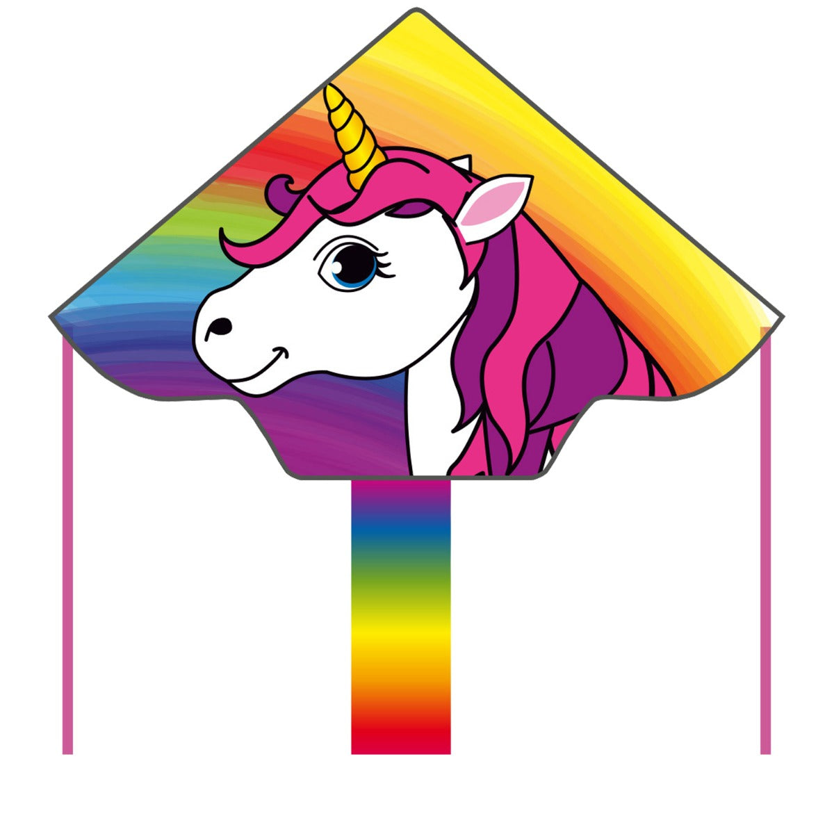 HQ Kinderdrachen Einleiner Drachen HQ Simple Flyer Unicorn Einhorn 120 cm Flugdrachen