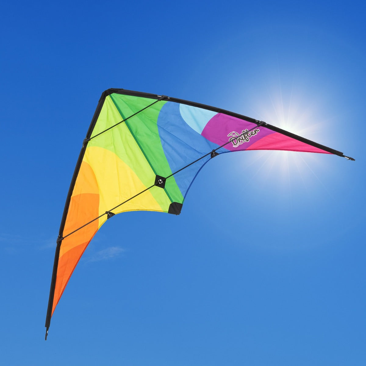 HQ Kinderdrachen Lenkdrachen Drachen HQ Drifter Rainbow 160 cm Flugdrachen