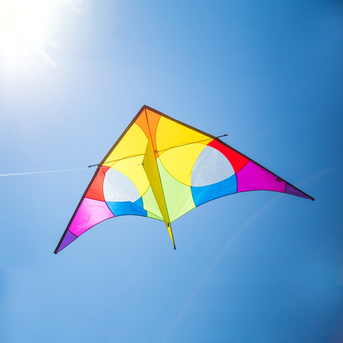 HQ Kinderdrachen Einleiner Drachen HQ Delta XL Rainbow 3 m Flugdrachen